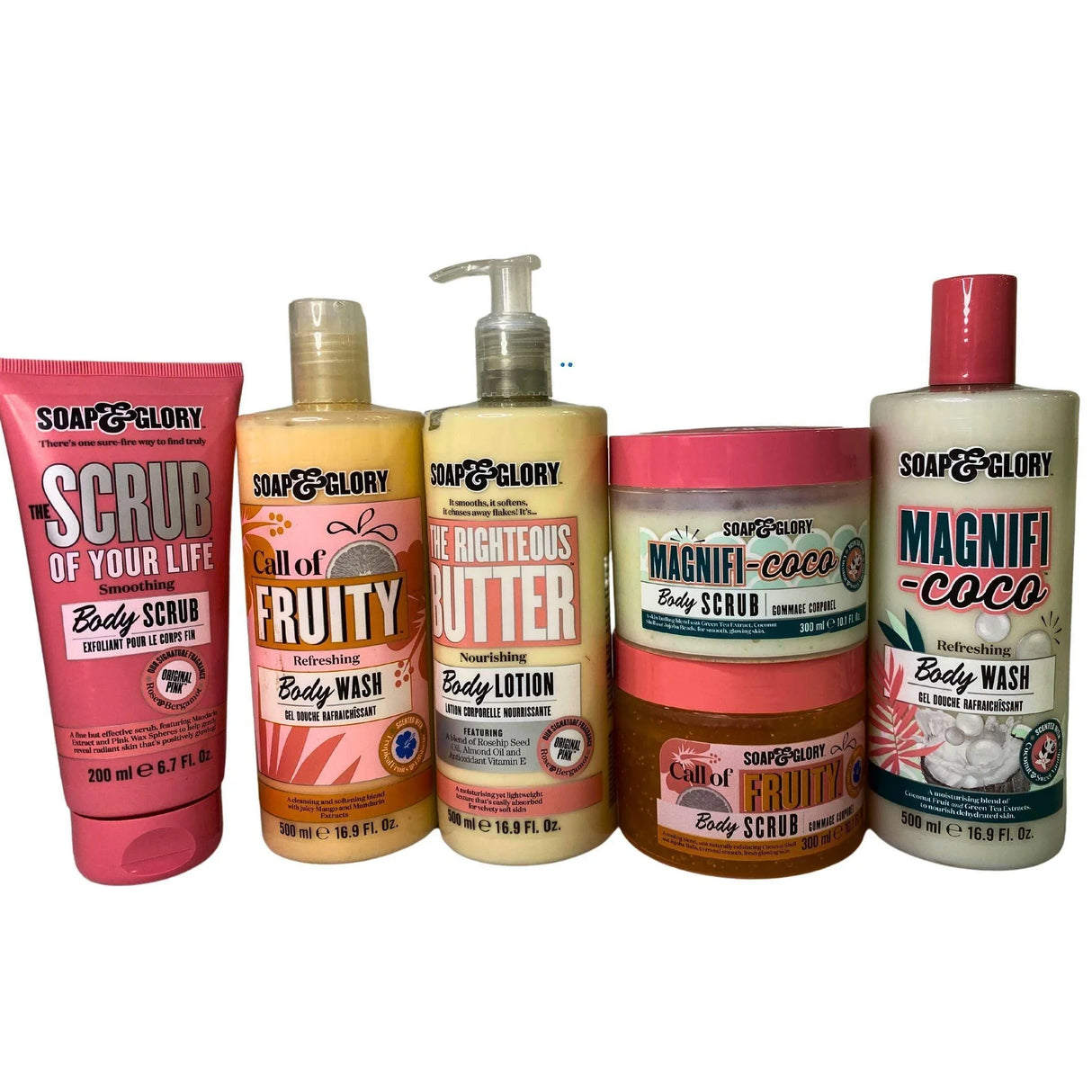 Soap & Glory Assorted Mix includes Body Wash , Body Scrub , Body Lotion