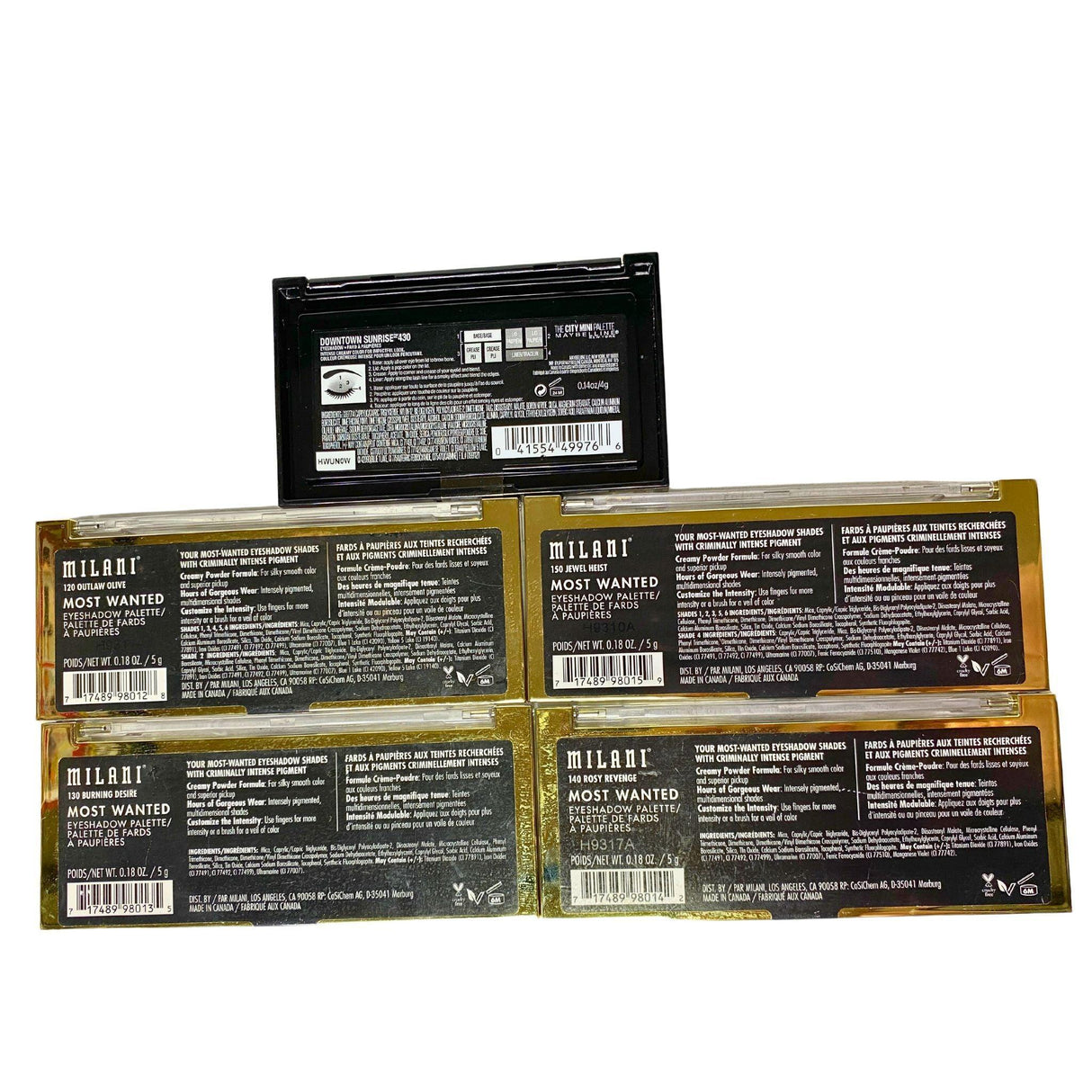 Milani Most Wanted & Maybelline The City Mini Eyeshadow Palettes