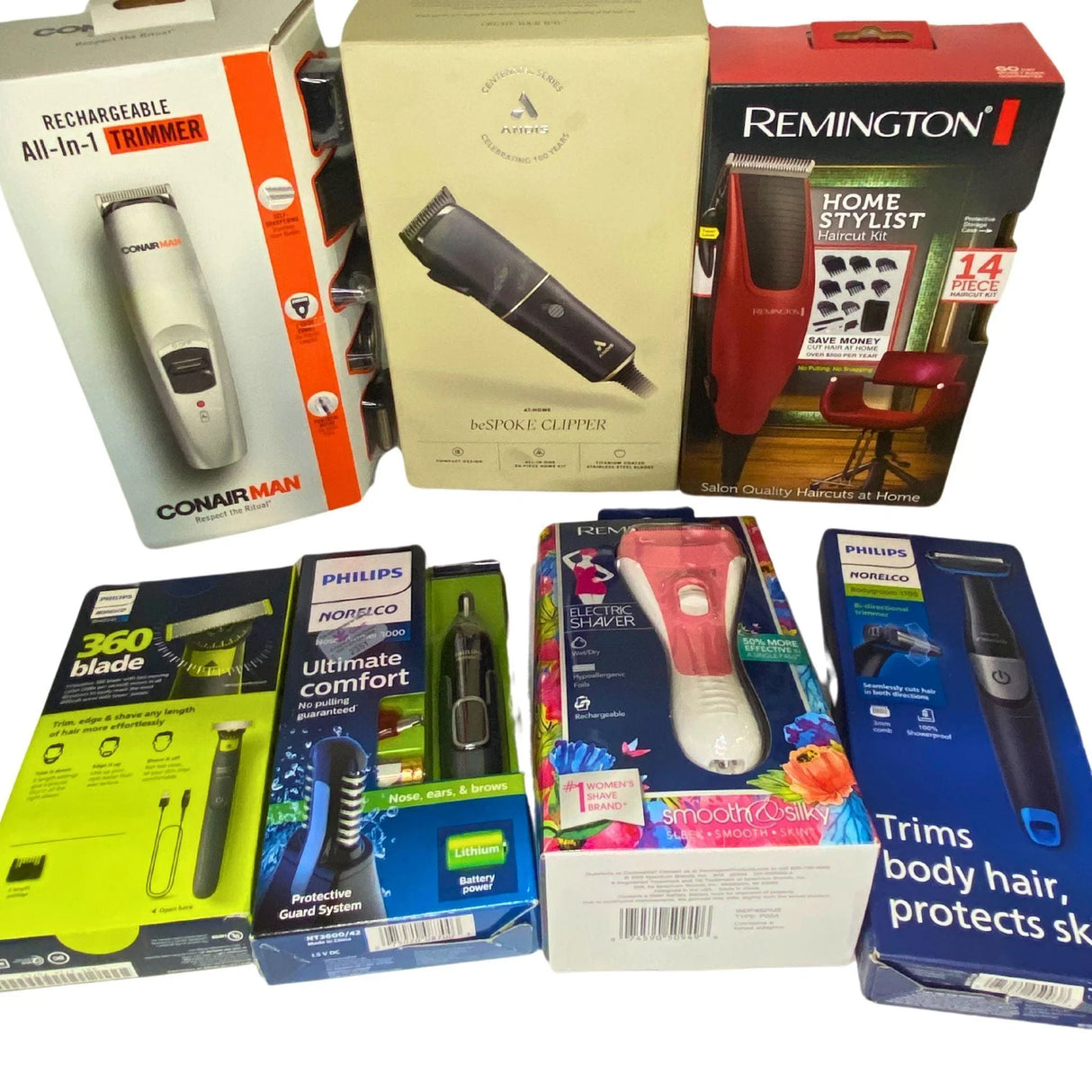 Electric Hair Removers Mix includes Clippers , Trimmers , Haircut Kits