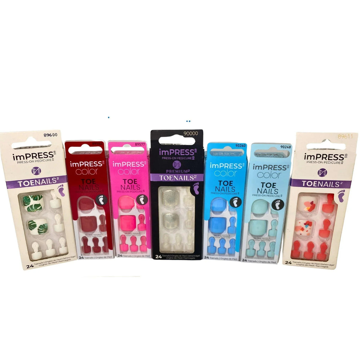 imPRESS Assorted Press On Toe Nails & Finger Nails Assorted Colors & Lengths