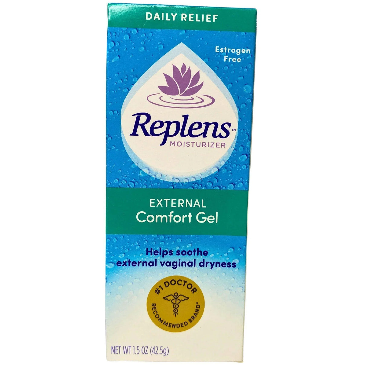 Replens Moisturizer External Comfort Gel 1.5OZ Estrogen Free
