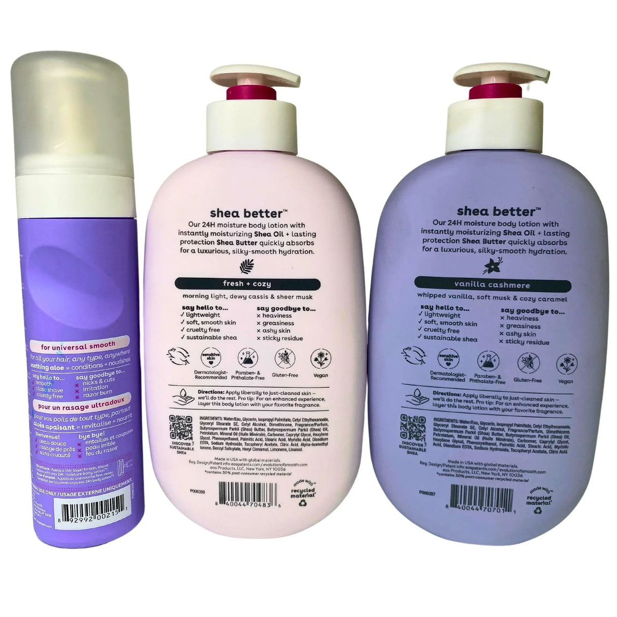 Eos Mix includes Body Lotion & Shave Cream