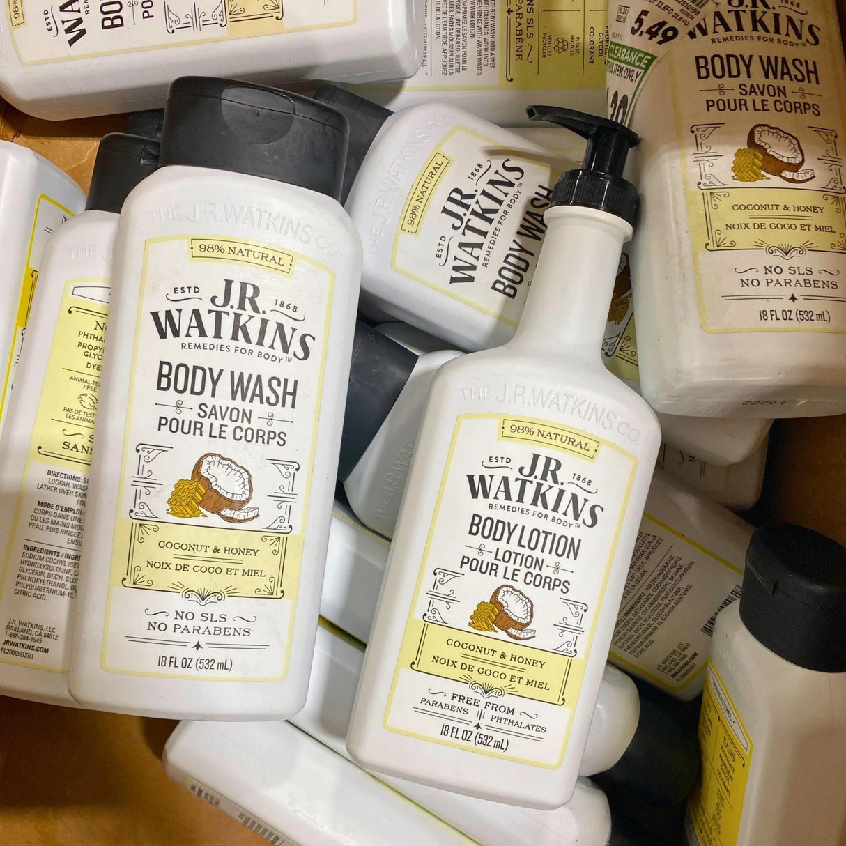JR Watkins Includes Body Wash (mainly) & Body Lotion