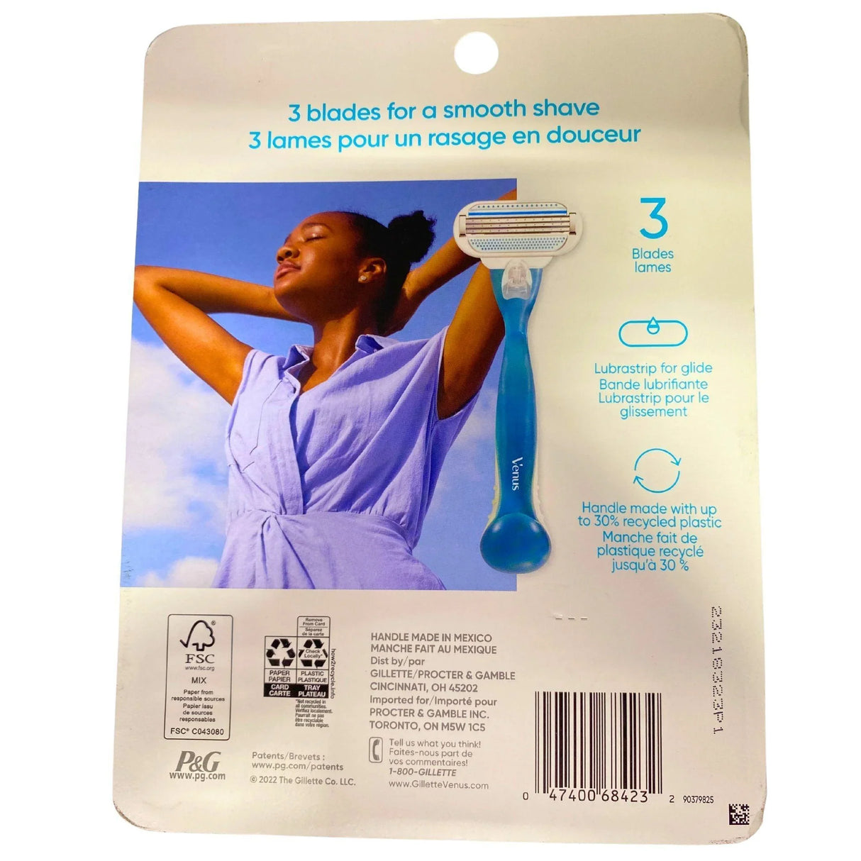 Gillette Venus Smooth Doux Mix includes 1 Razor & Cartridges