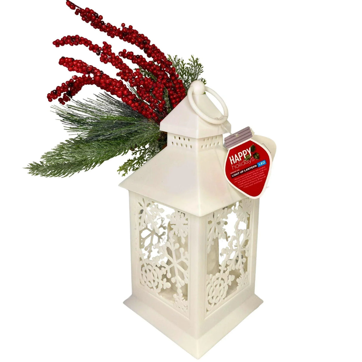 Happy Hoildays Light Up Lantern LED