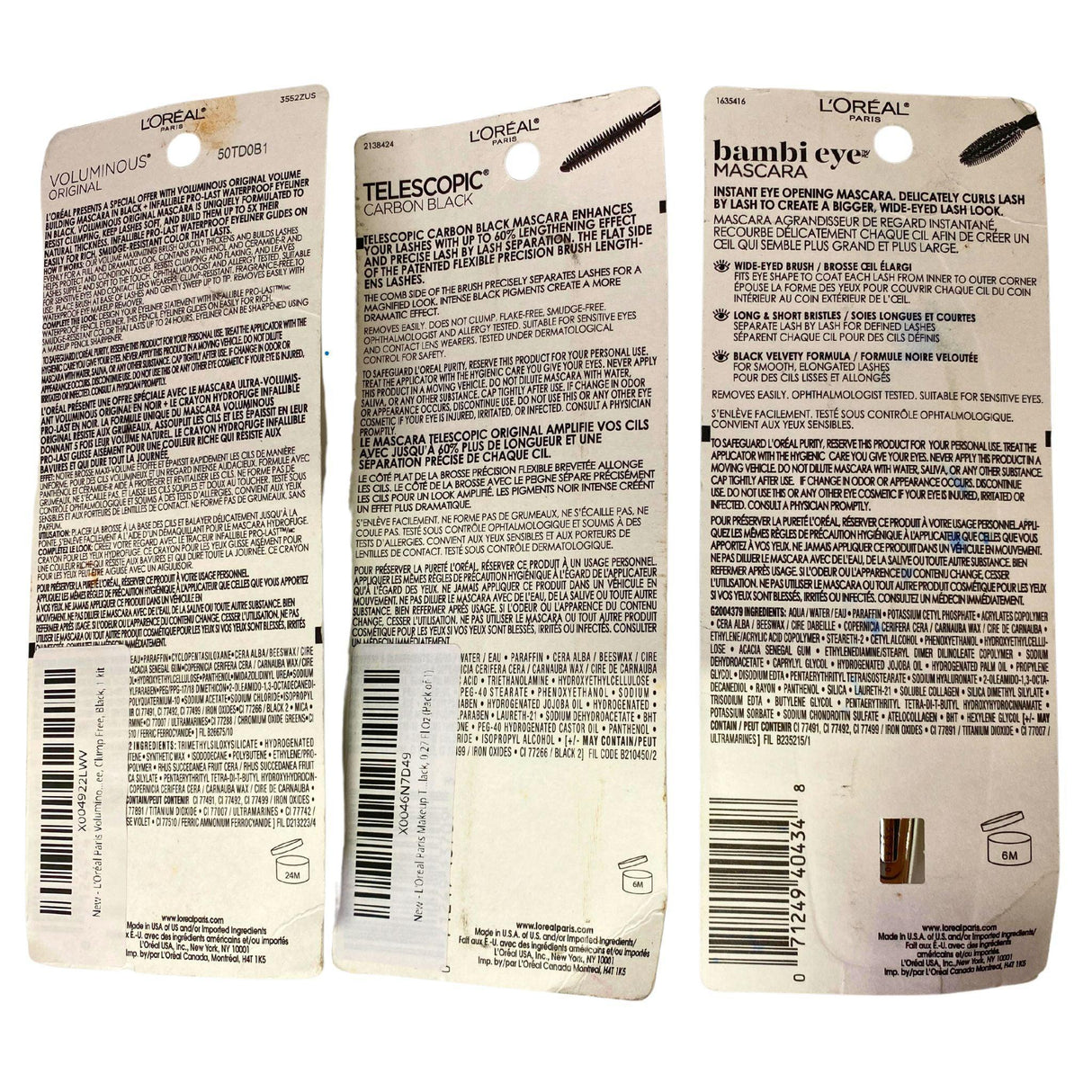 LOreal Mascara Mix Assorted Colors