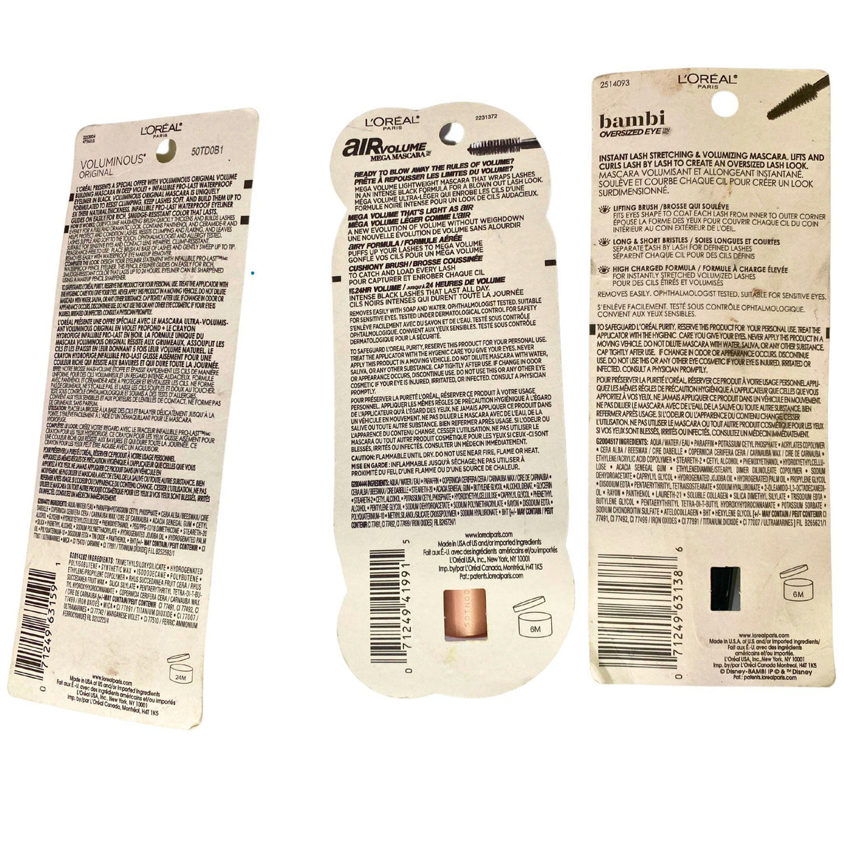 LOreal Mascara Mix Assorted Colors