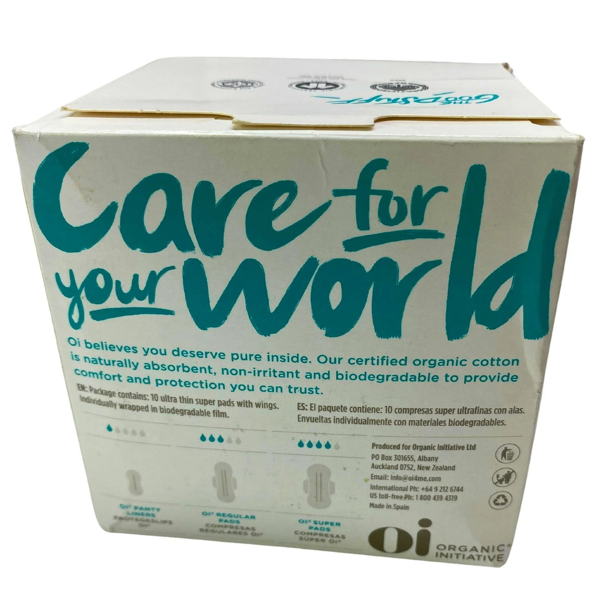 OI Organic Initiative Super Pads Made