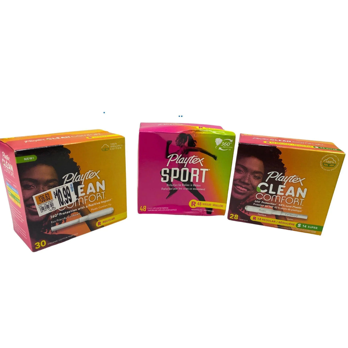 Playtex Mix includes Assorted Tampon Sizes