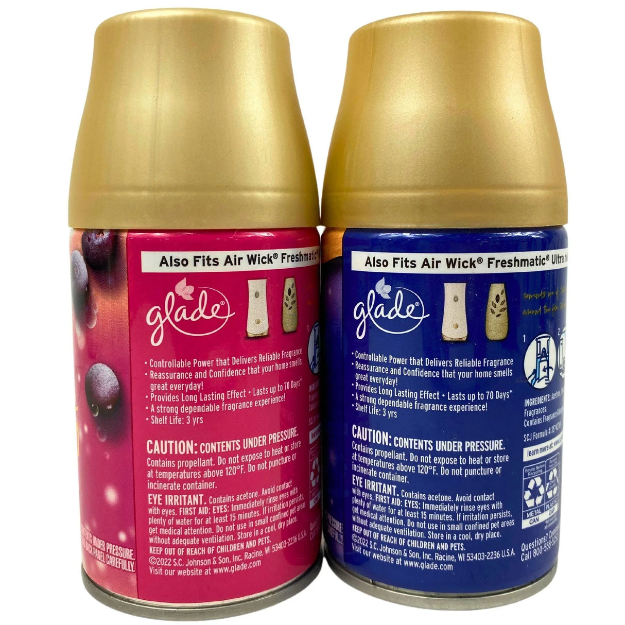 Glade Crisp Cranberry Champagne & Fall Night Long limited Edition Automatic Spray Refill 6.2OZ (60 Pcs Lot)