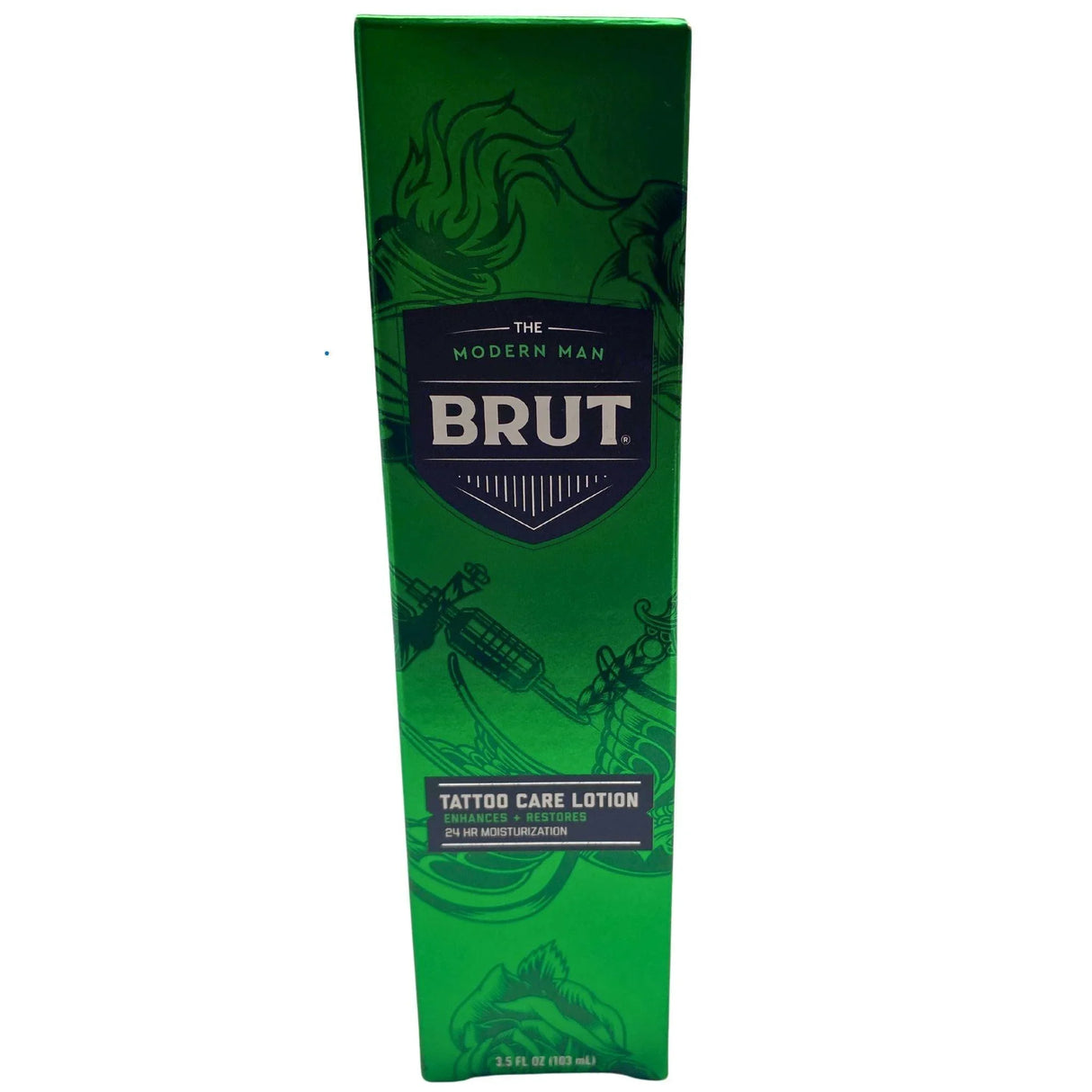 The Modern Man Brut Tattoo Care Lotion Enhances