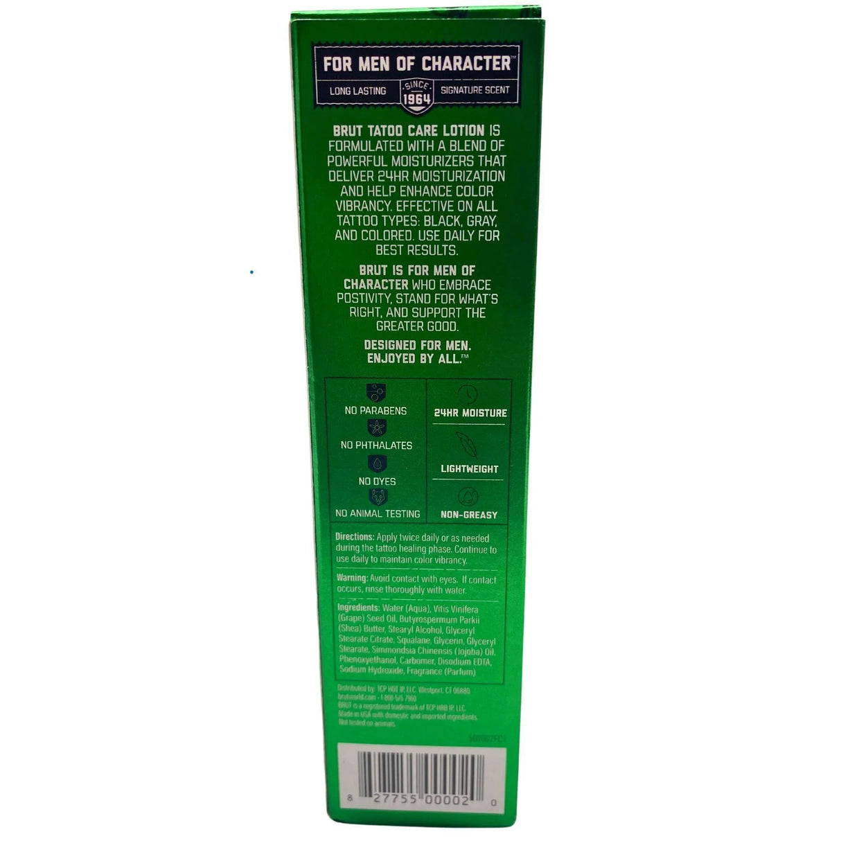 The Modern Man Brut Tattoo Care Lotion Enhances