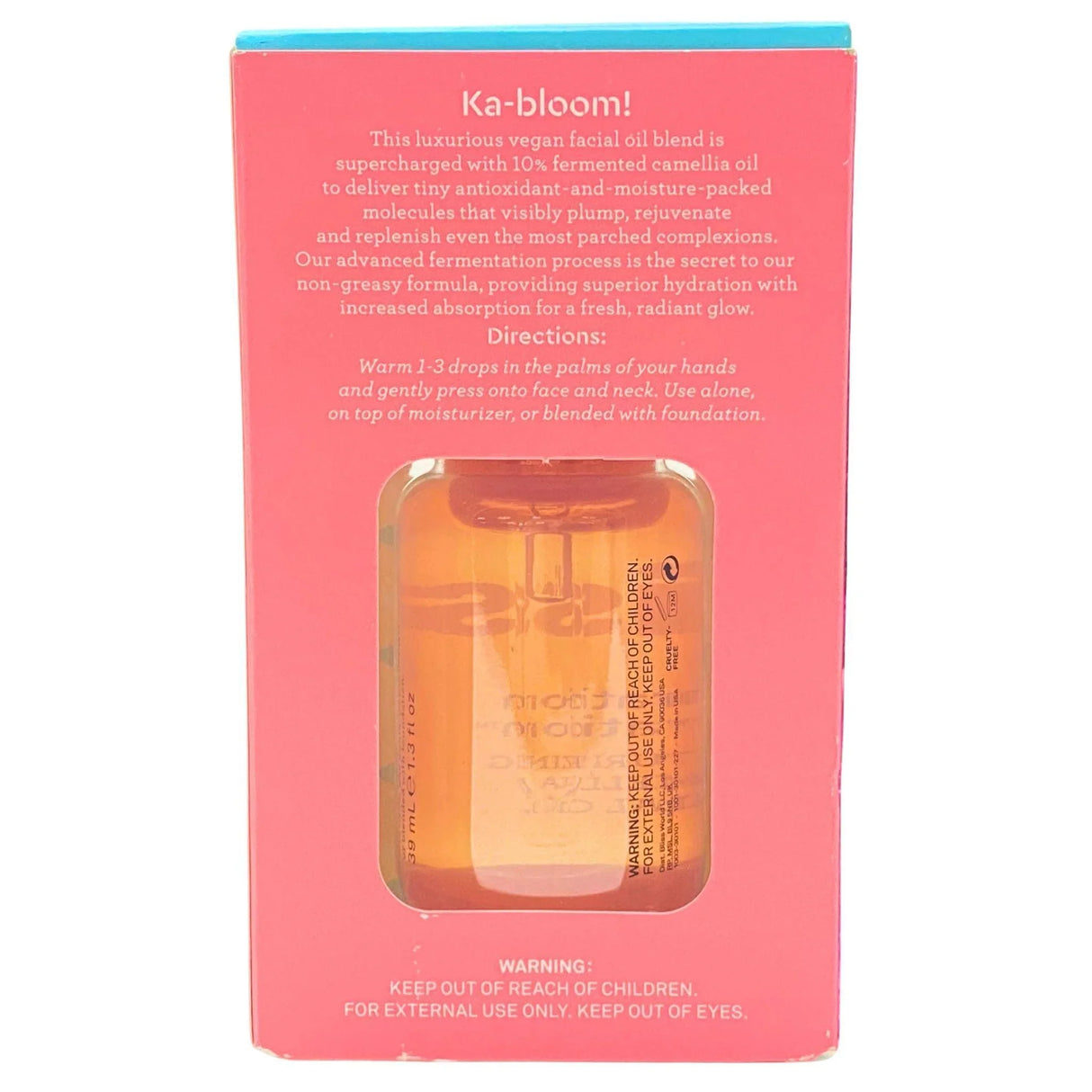 Bliss Hydration Salvation Moisturizing Camellia Facial Oil