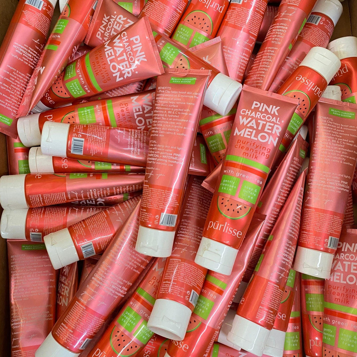 Purlisse Pink Charcoal + Watermelon Purifying Cleansing Milk