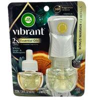 Thumbnail for Air Wick Vibrant Plug in Scented Oil White Sage & Mahogany 1 Warmer, 2 Refills (58 Pcs Lot) - Discount Wholesalers Inc