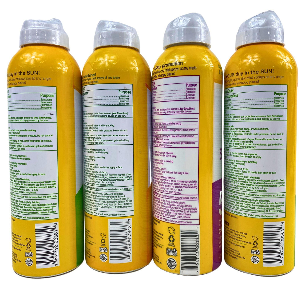Alba Botanica Assorted Broad Spectrum SPF 50 Spray 6OZ Mix (50 Pcs Lot) - Discount Wholesalers Inc