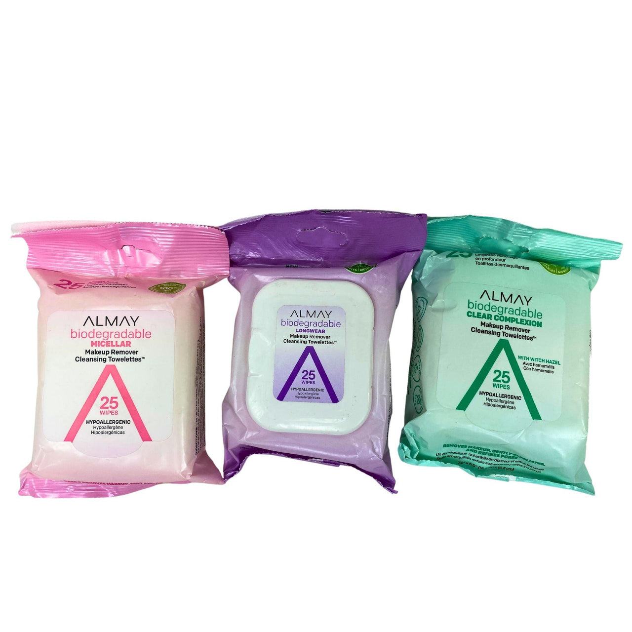 Almay Biodegradable Wipes Mix (50 Pcs Lot) - Discount Wholesalers Inc