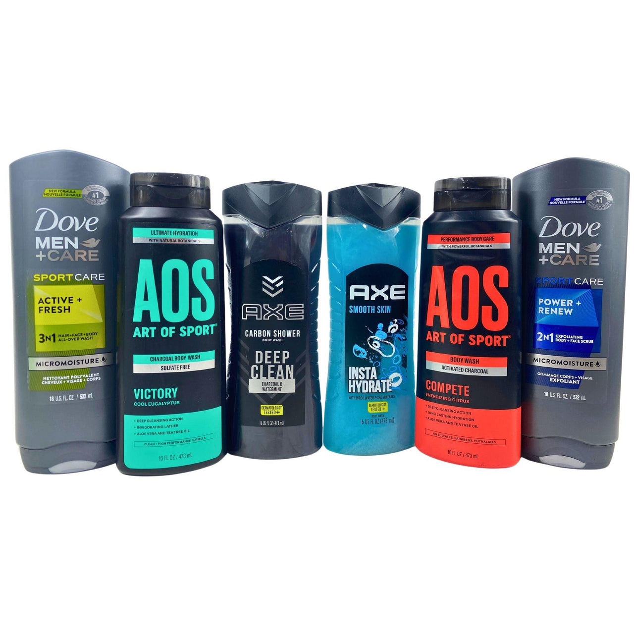 Assorted AOS and AXE Bodywash Mix (50 Pcs Lot) - Discount Wholesalers Inc