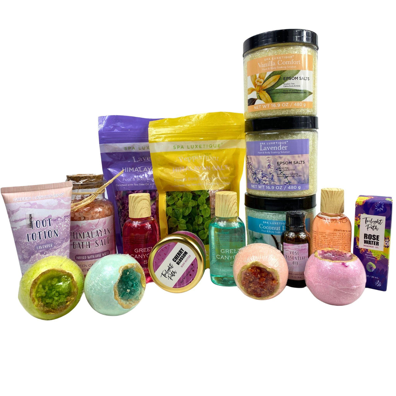 Assorted Spa Mix- May Inlude Salts,Lotion, Bathbombs (100 Pcs Lot) - Discount Wholesalers Inc