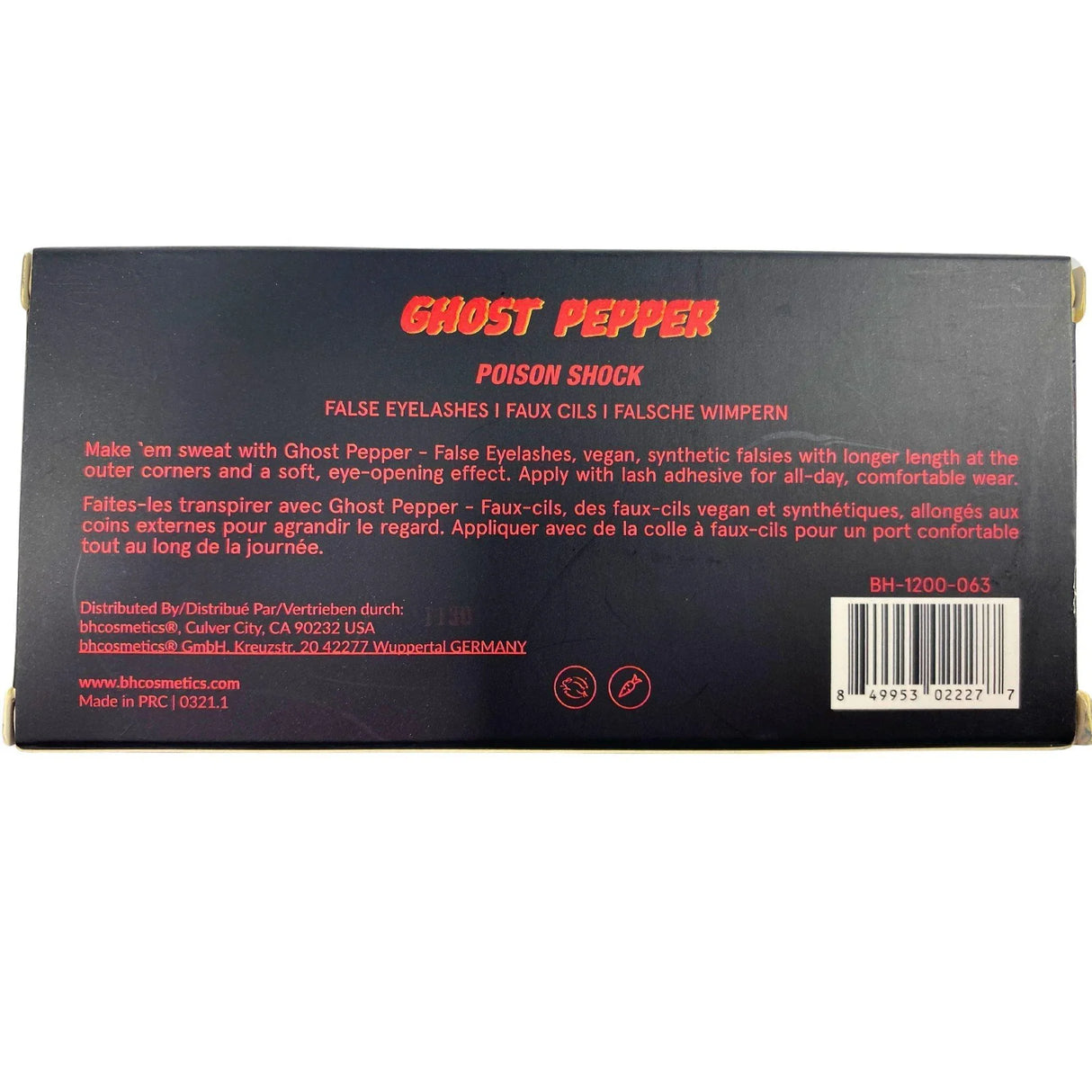 BH Cosmetics Ghost PepperPoison Shock False Eyelashes (40 Pcs Lot) - Discount Wholesalers Inc