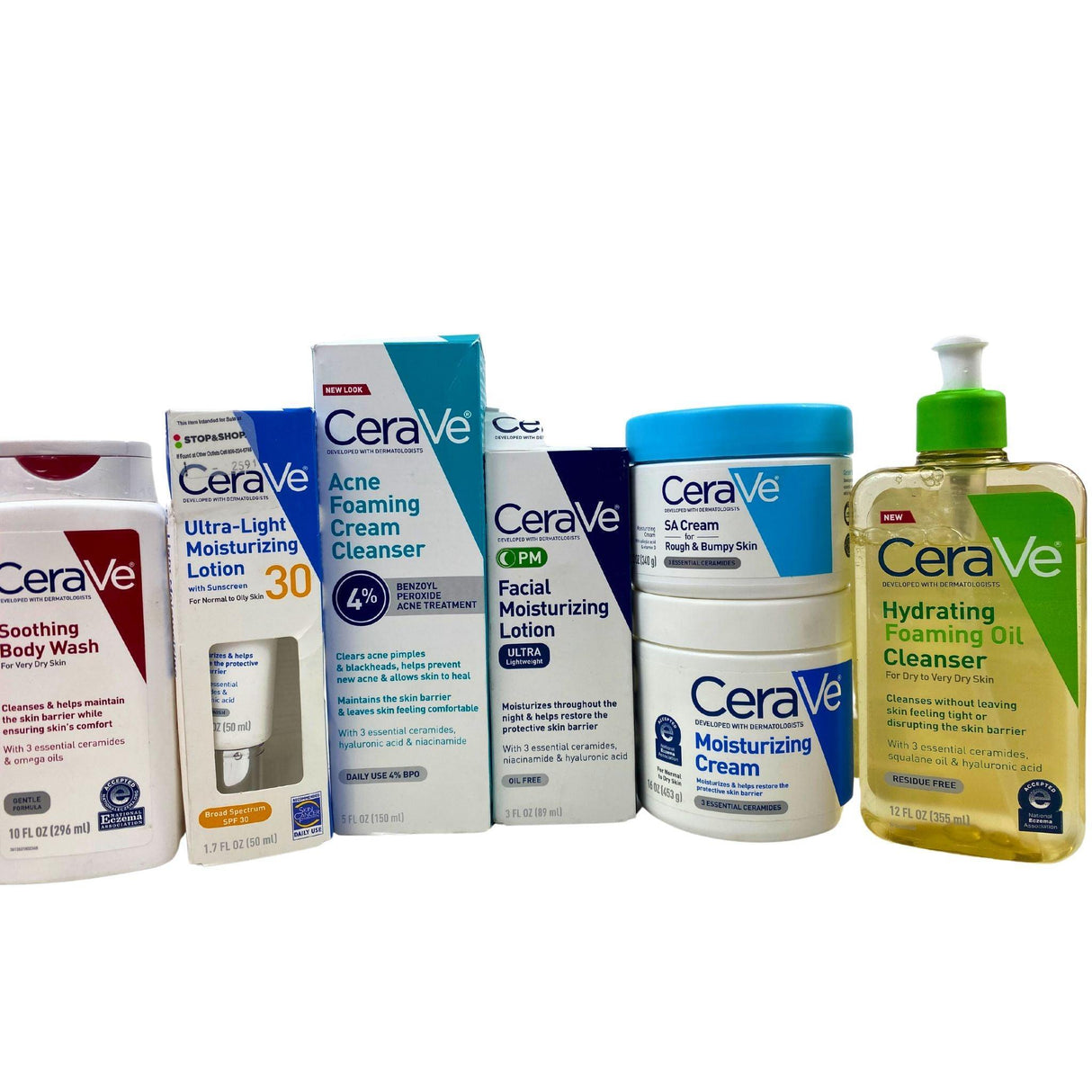 CeraVe Mix Includes Face Cleansers,Body Wash,Creams (36 Pcs Lot) - Discount Wholesalers Inc