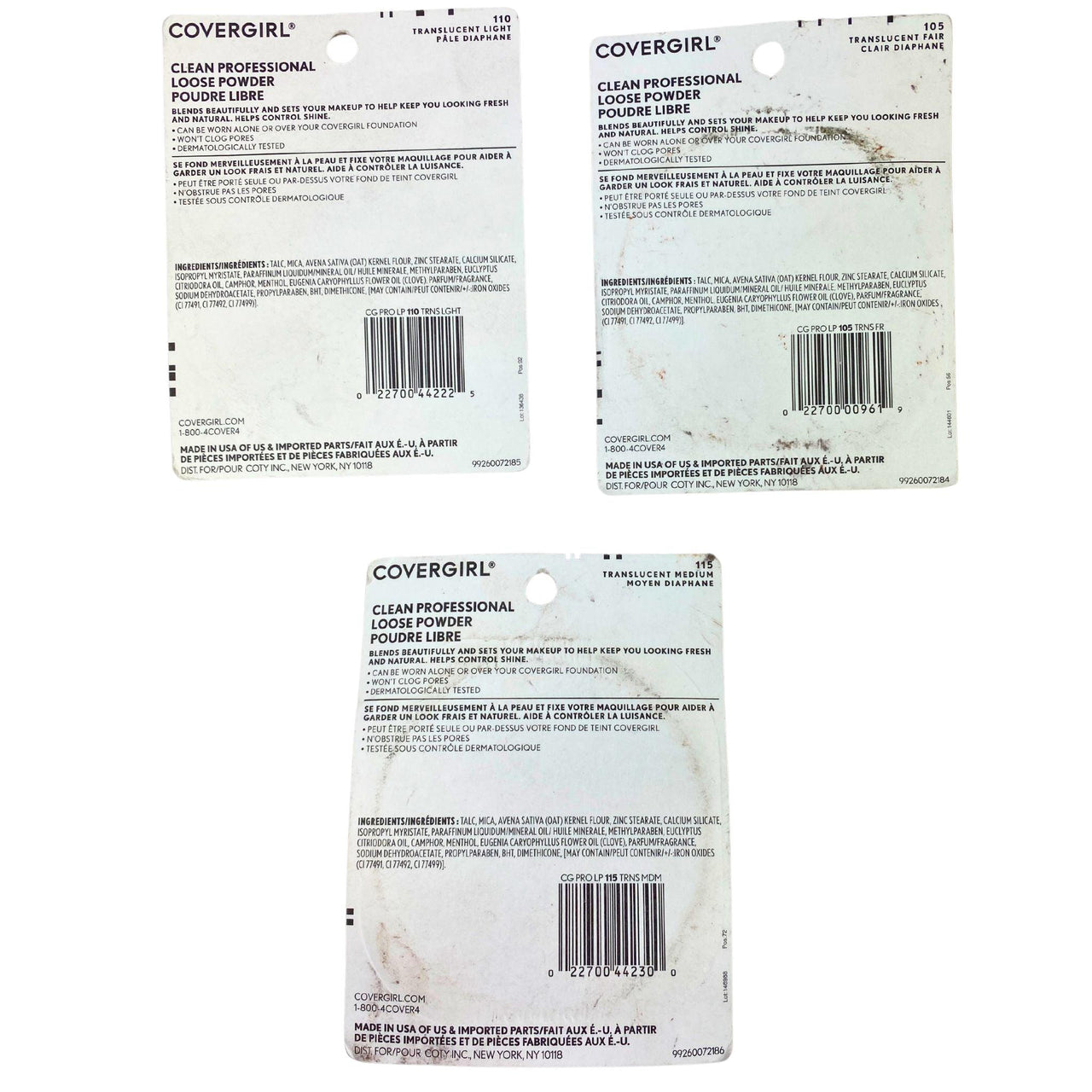 Covergirl Clean Professional Loose Powder Assorted Mix 0.7oz (50 Pcs Lot) - Discount Wholesalers Inc