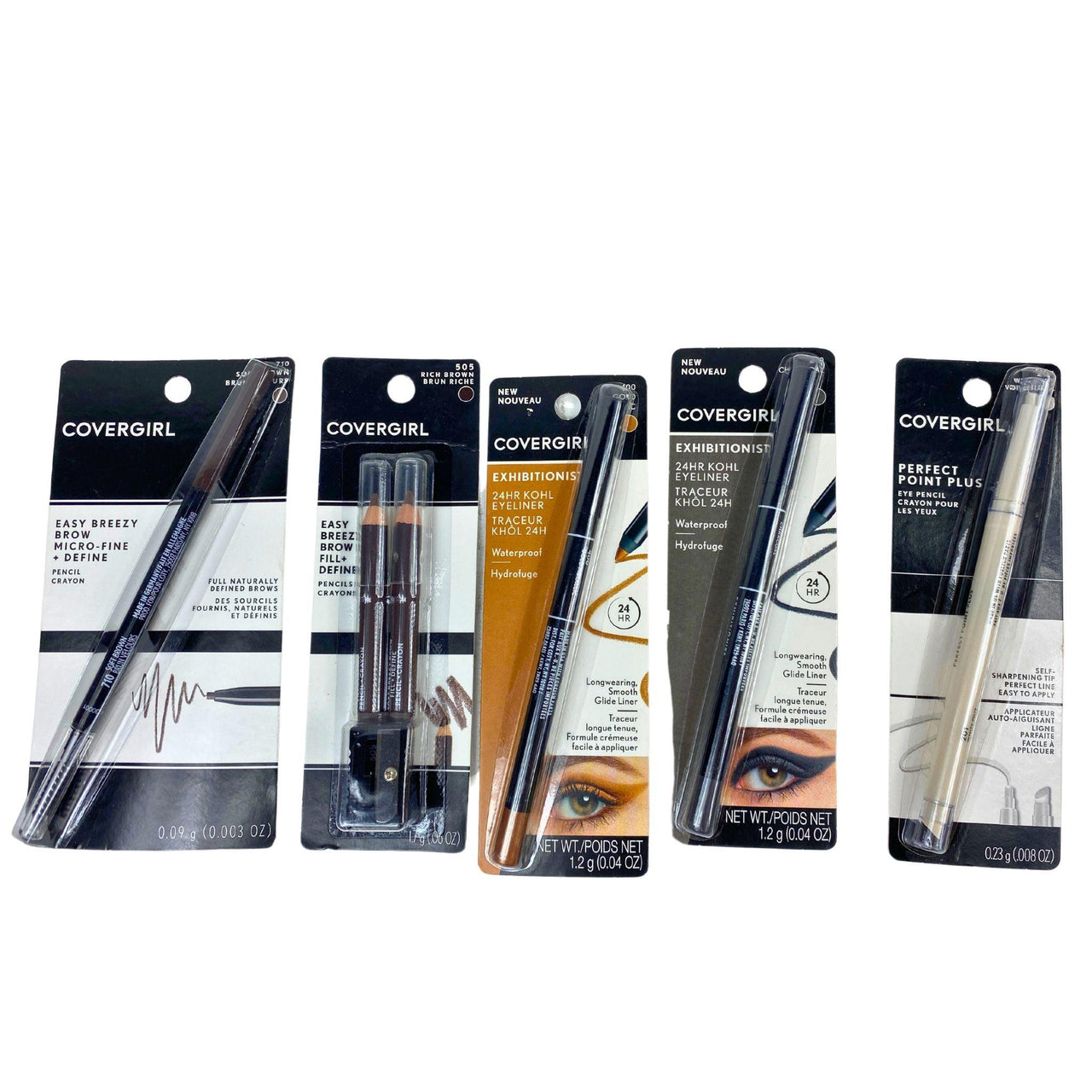 Covergirl Eyebrow & Eye Pencil Assorted Mix (50 Pcs Lot) - Discount Wholesalers Inc