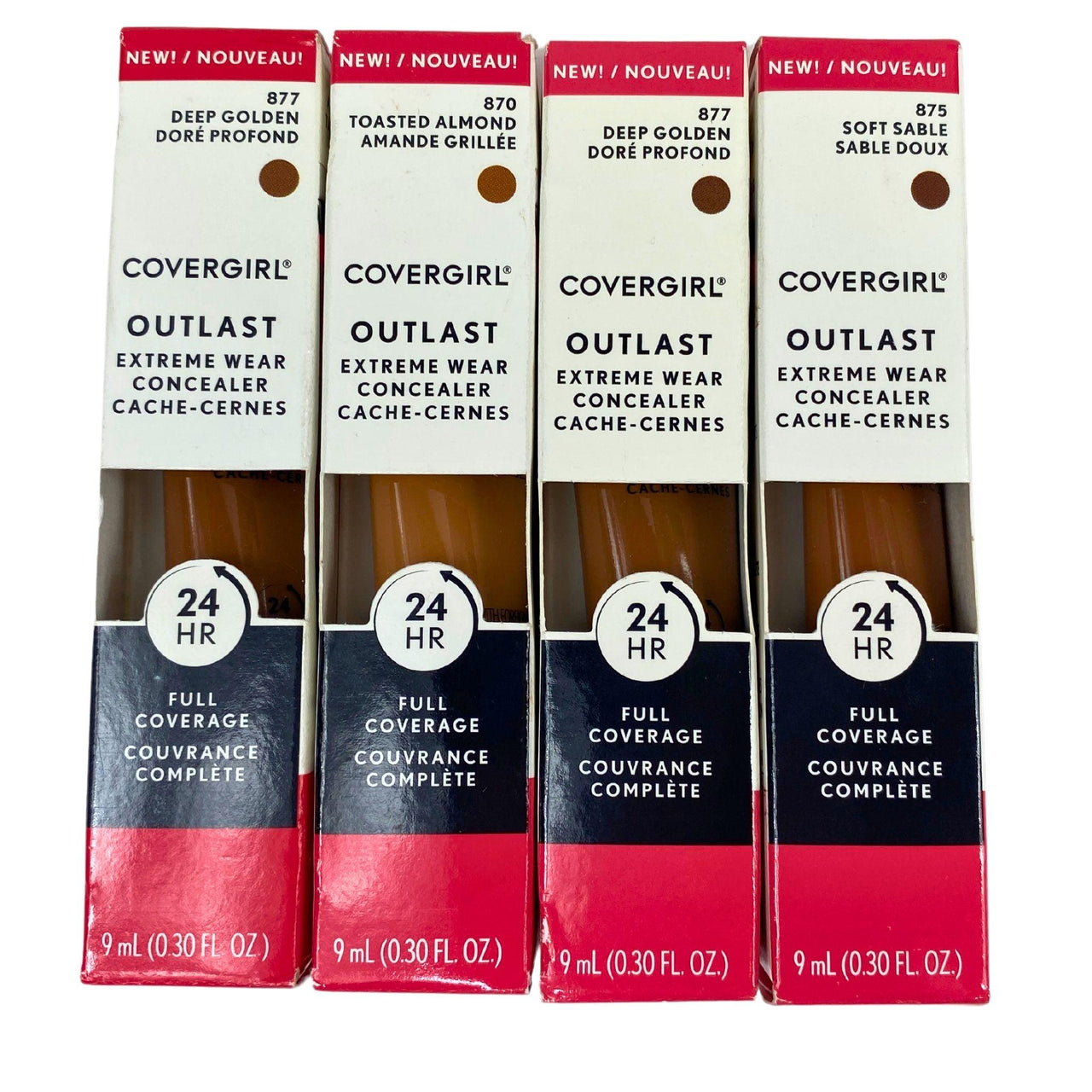 Covergirl Outlast Extreme Wear Concealer 24HR Full Coverage 0.30OZ (50 Pcs Lot) - Discount Wholesalers Inc