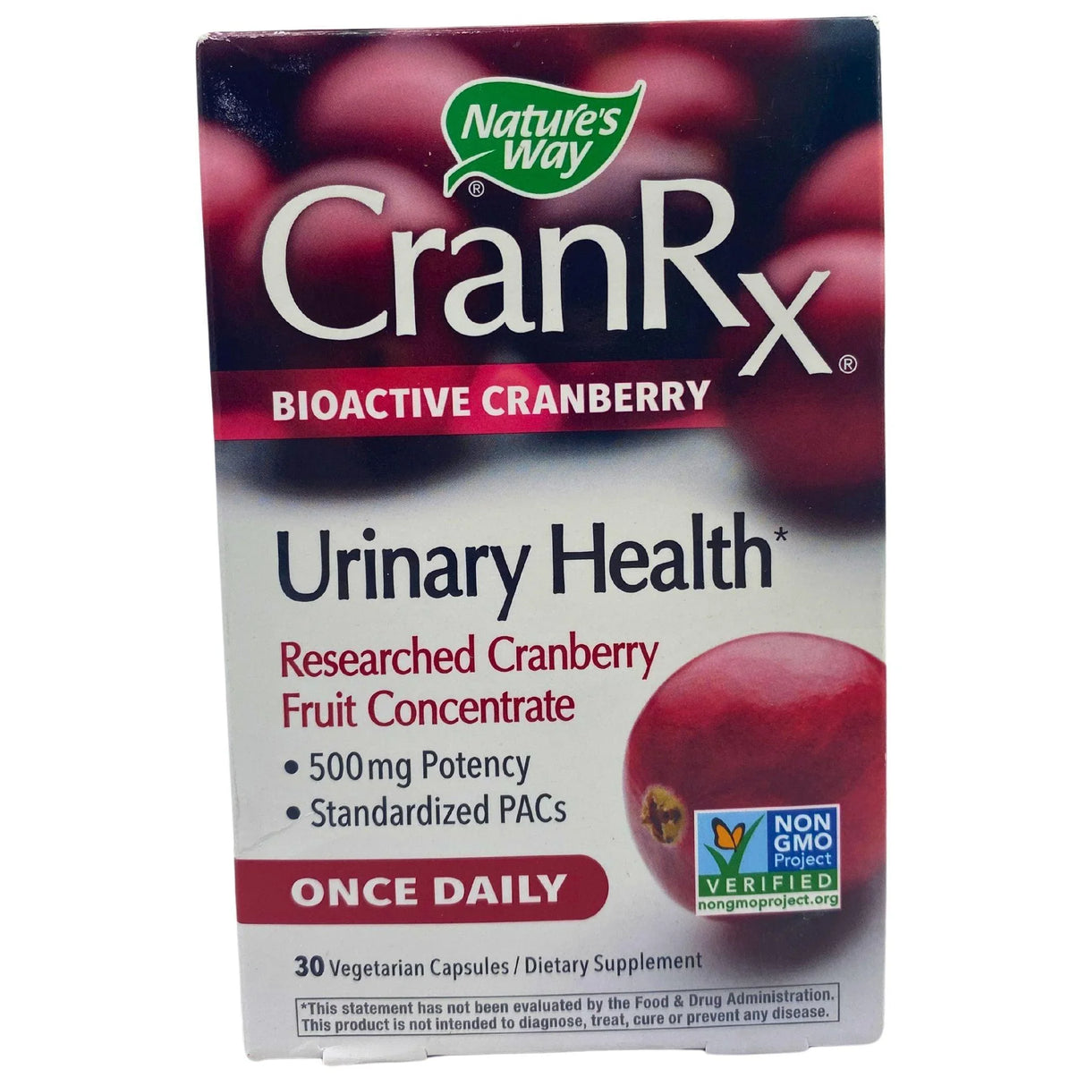 CranRx Bioactive Cranberry Urinary Health Researched Cranberry fruit concentrate 500mg potency (30 Pcs Lot) - Discount Wholesalers Inc