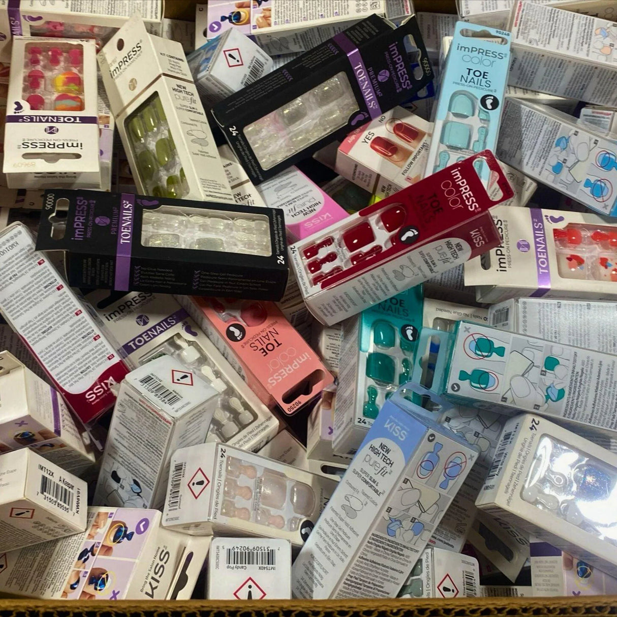 imPRESS Assorted Press On Toe Nails & Finger Nails Assorted Colors & Lengths