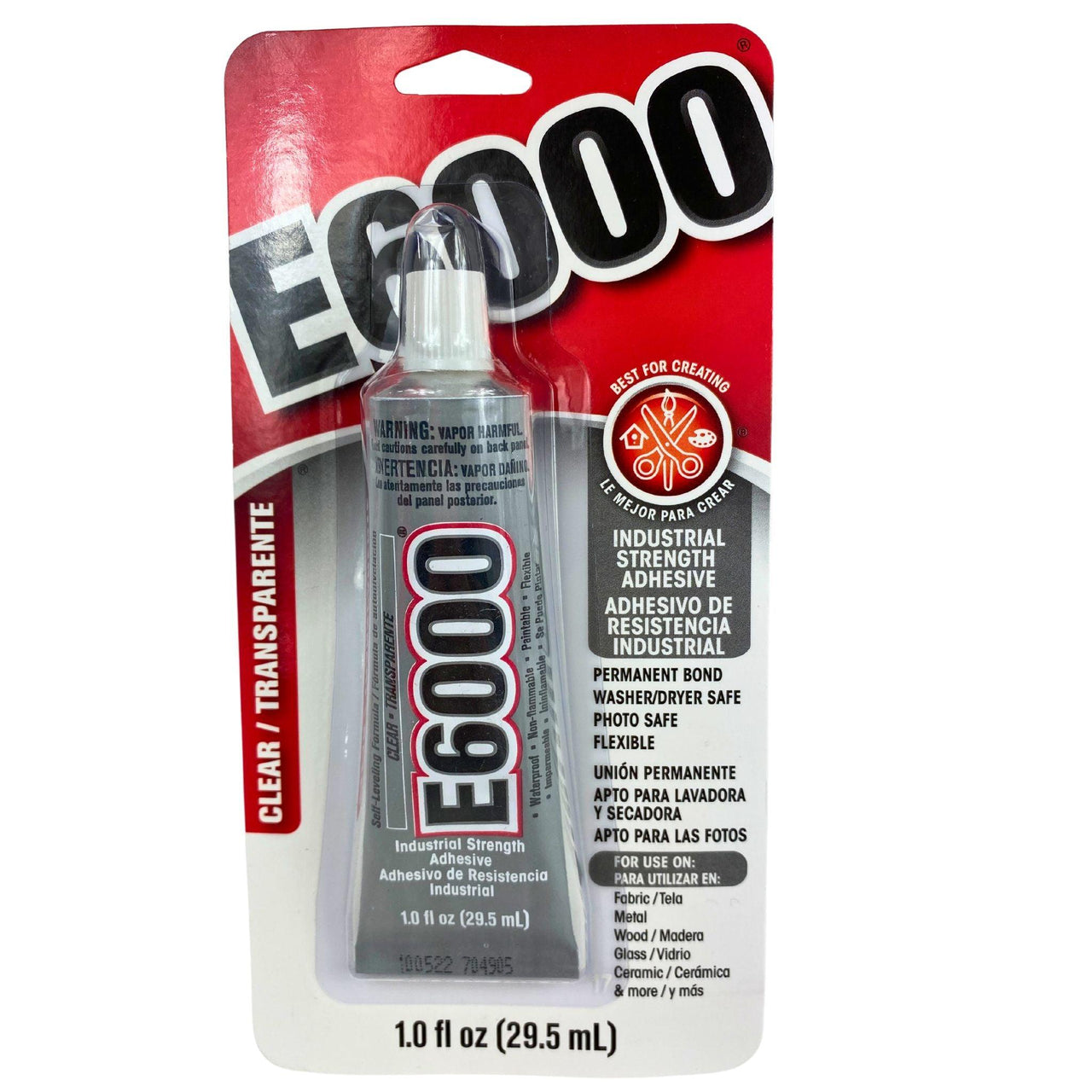 E6000 Industrial Strength Adhesive Permanent Bond Washer/Dryer Safe 1.0OZ (48 Pcs Lot) - Discount Wholesalers Inc