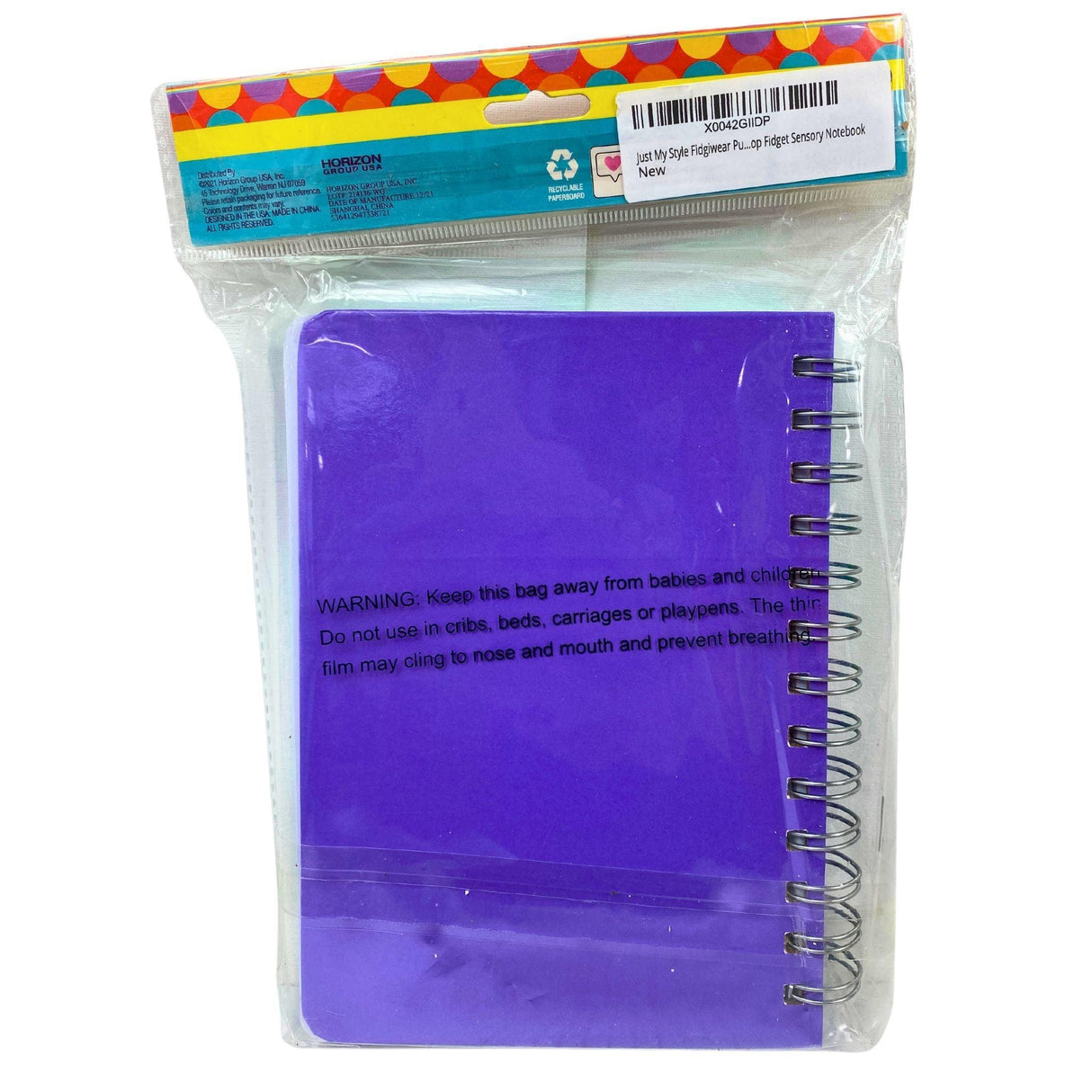 Fidgiwear Push & Pop Journal Busy Hands Clear Mind (50 Pcs Lot) - Discount Wholesalers Inc