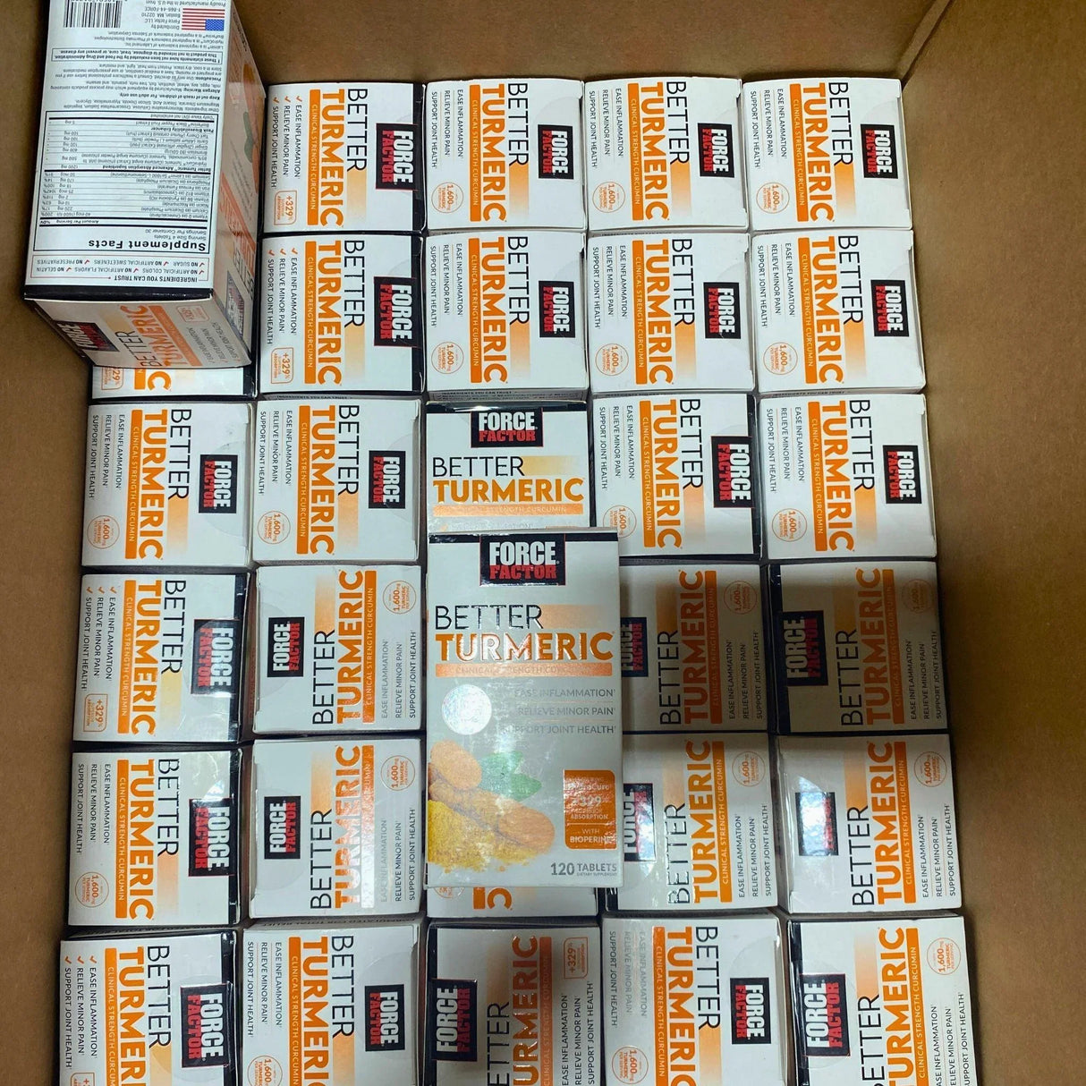 Force Factor Better Tumeric Clinical Strength Curcumin Ease Inflammation (73 Pcs Lot) - Discount Wholesalers Inc