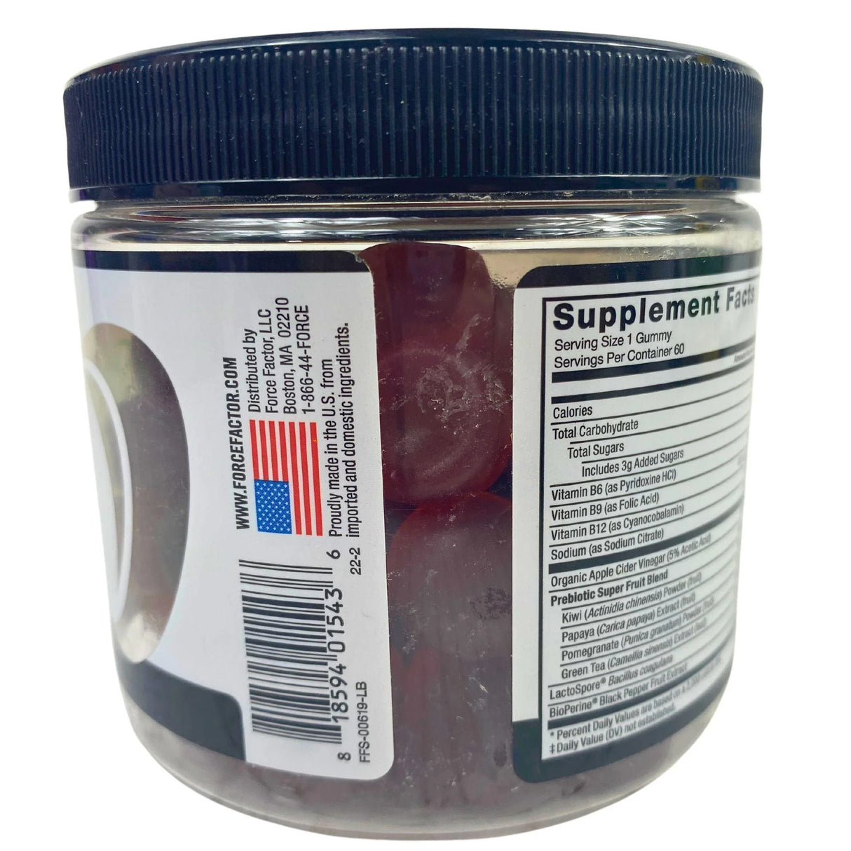 Force Factor Probio Slim Apple Cider Vinegar Gummies Supports Digestion (44 Pcs Lot) - Discount Wholesalers Inc