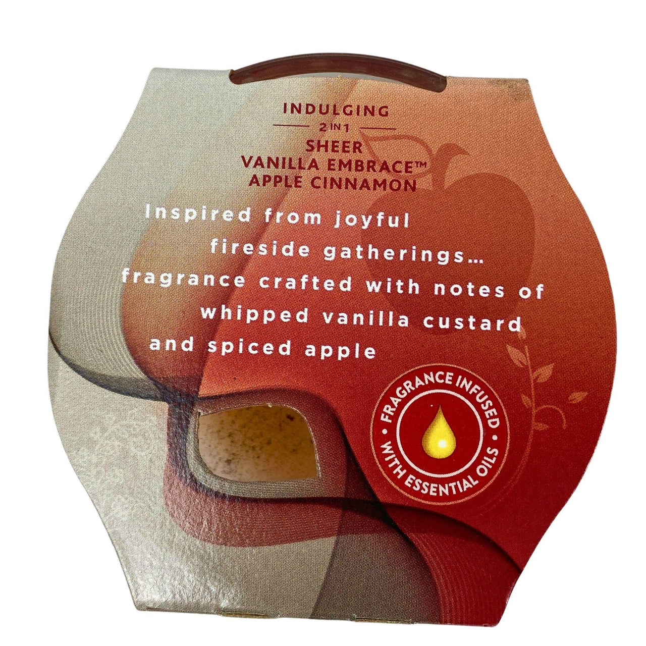 Glade Indulging 2 in 1 Sheer Vanilla Embrace Apple Cinnamon Fragrance 3.4OZ (42 Pcs Lot) - Discount Wholesalers Inc