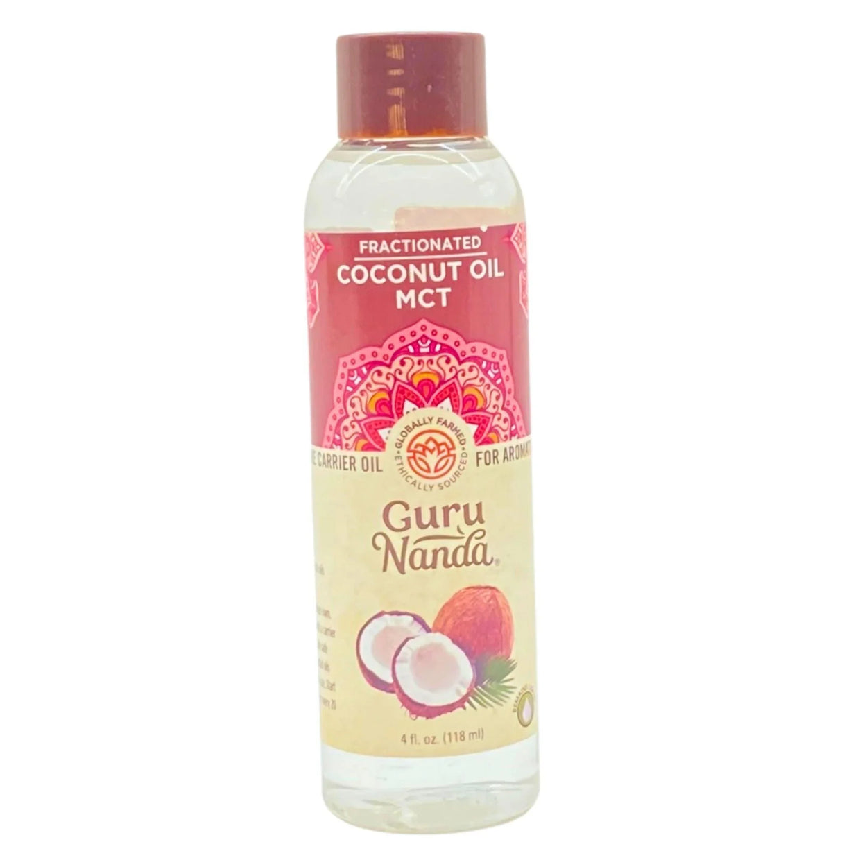 GuruNanda Fractionated Coconut Oil MCT 100% Pure Carrier Oil for Aromatherapy 4OZ (50 Pcs Lot) - Discount Wholesalers Inc
