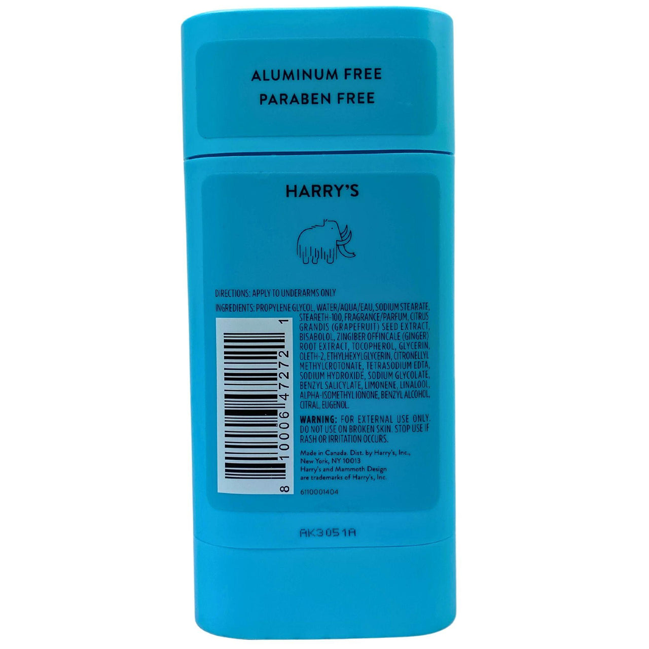Harry's Odor Control Deodorant Redwood 2.5OZ (30 Pcs Lot) - Discount Wholesalers Inc