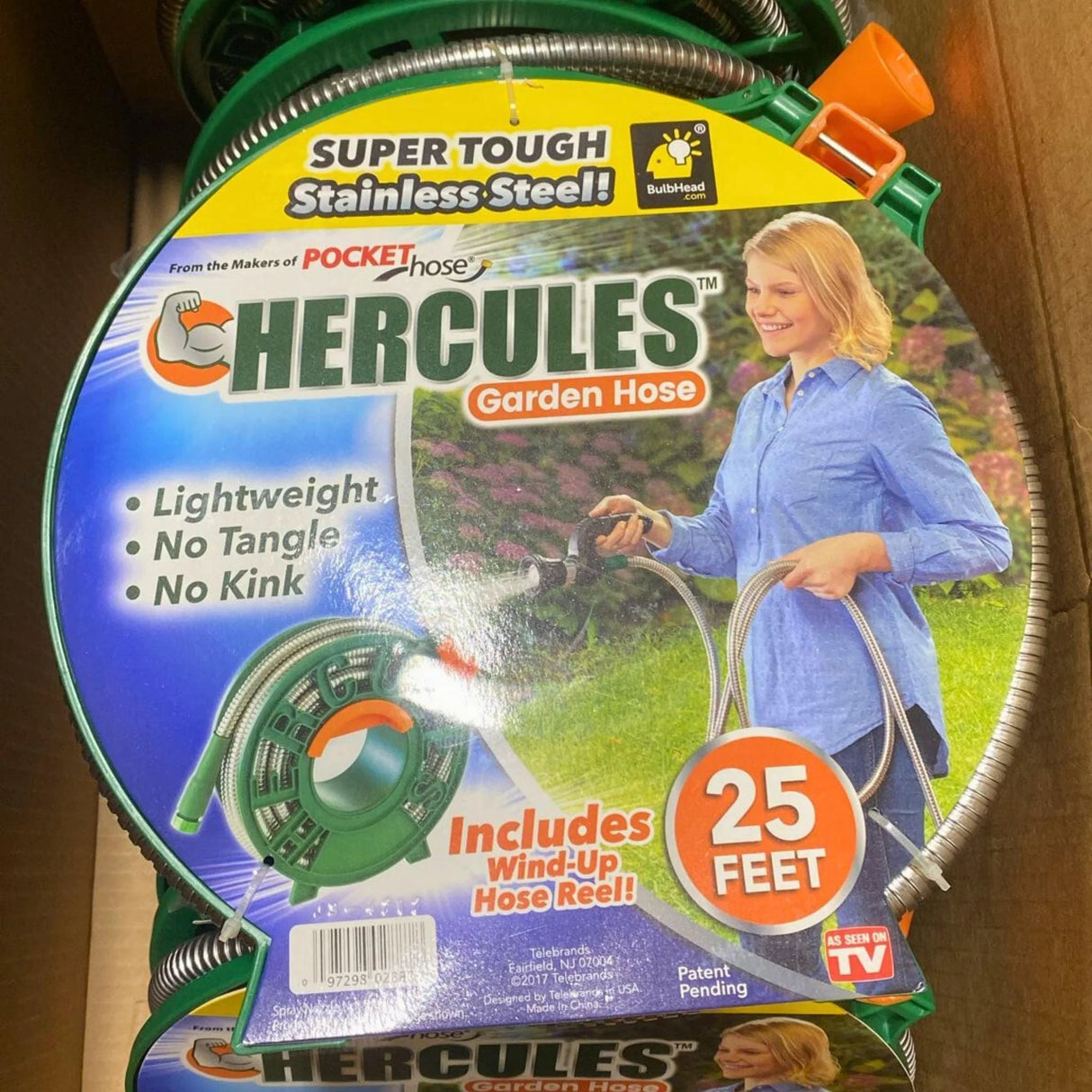 Hercules Garden Hose Super Tough Stainless Steel Lightweight (12 Pcs Lot) - Discount Wholesalers Inc