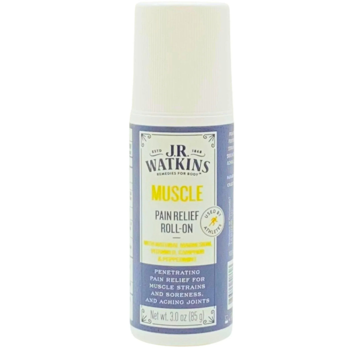 J.R. Watkins Muscle Pain Relief Roll On Penetrating Relief for Muscle Strains 3.0OZ (50 Pcs Lot) - Discount Wholesalers Inc