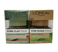 Thumbnail for L'Oreal Paris Pure Clay Mask & Pure Sugar Scrub 1.7 OZ (50 Pcs Box) - Discount Wholesalers Inc