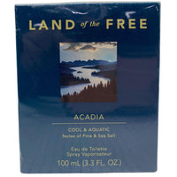 Thumbnail for Land Of The Free Acadia Cool & Aquatic Notes of Pine & Sea Salt Eau De Toilette 3.3OZ (35 Pcs Lot) - Discount Wholesalers Inc