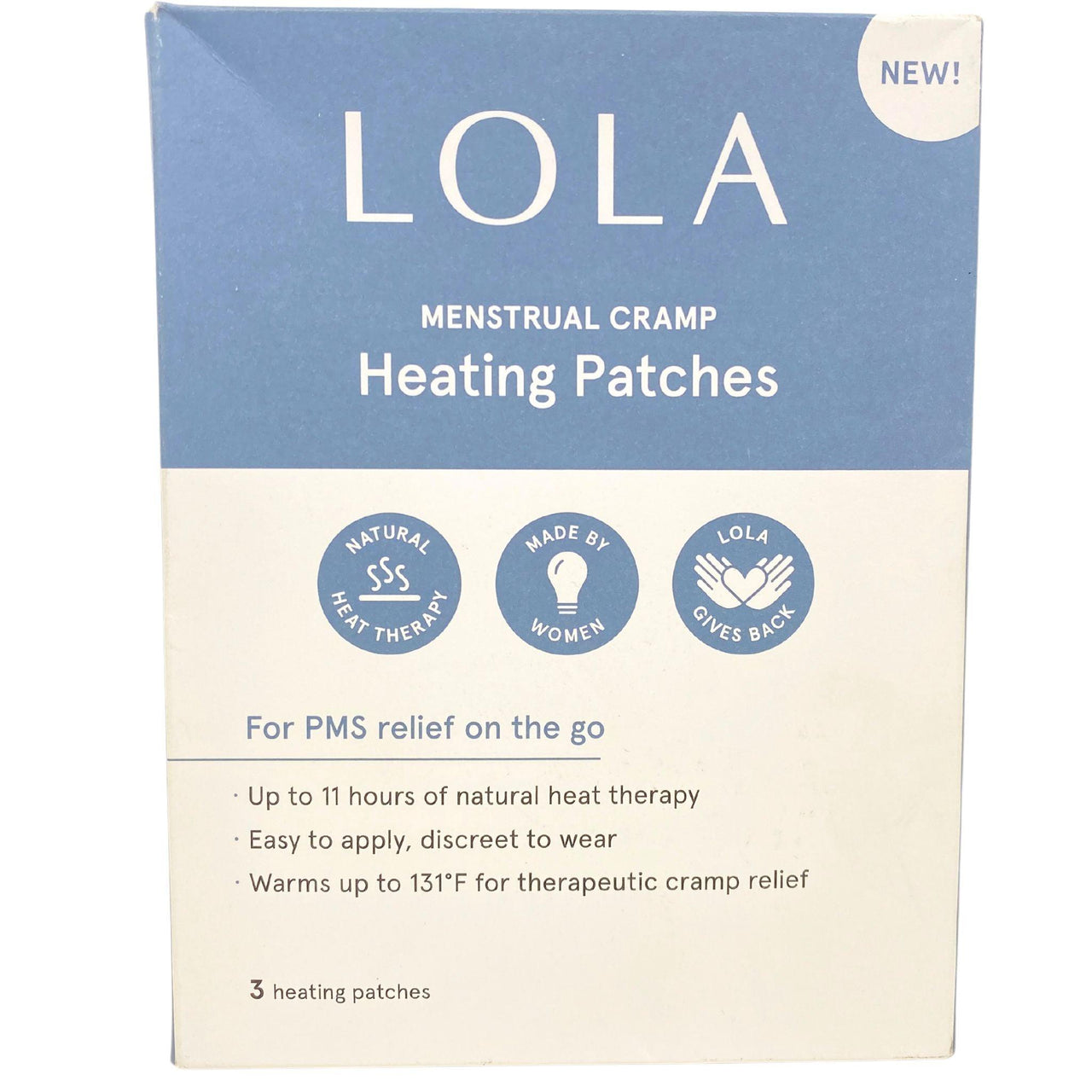 Lola Menstrual Cramp Heating Patches (50 Pcs Lot) - Discount Wholesalers Inc
