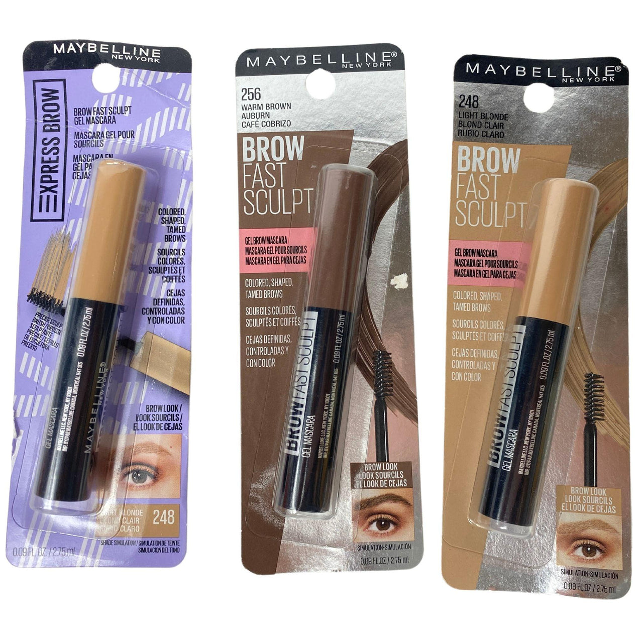 Maybelline Brow Fast Sculpt Gel Eyebrow Mascara 0.09fl oz (50 Pcs Lot) - Discount Wholesalers Inc