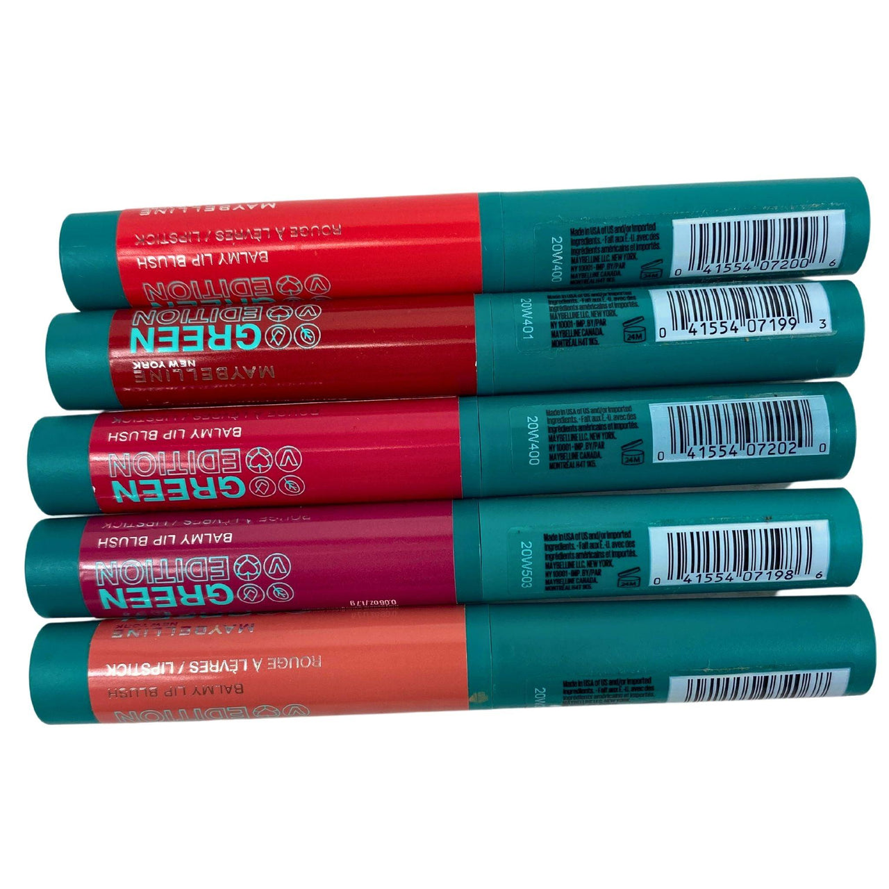 Maybelline Green Edition Balmy Lip Blush Assorted Mix 0.06OZ (70 Pcs Lot) - Discount Wholesalers Inc