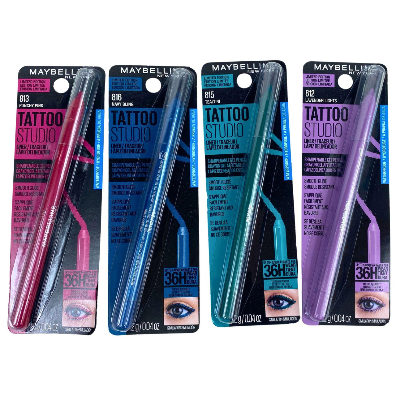 Maybelline Tattoo Studio Limited Edition Waterproof Assorted (50 Pcs Lot) - Discount Wholesalers Inc