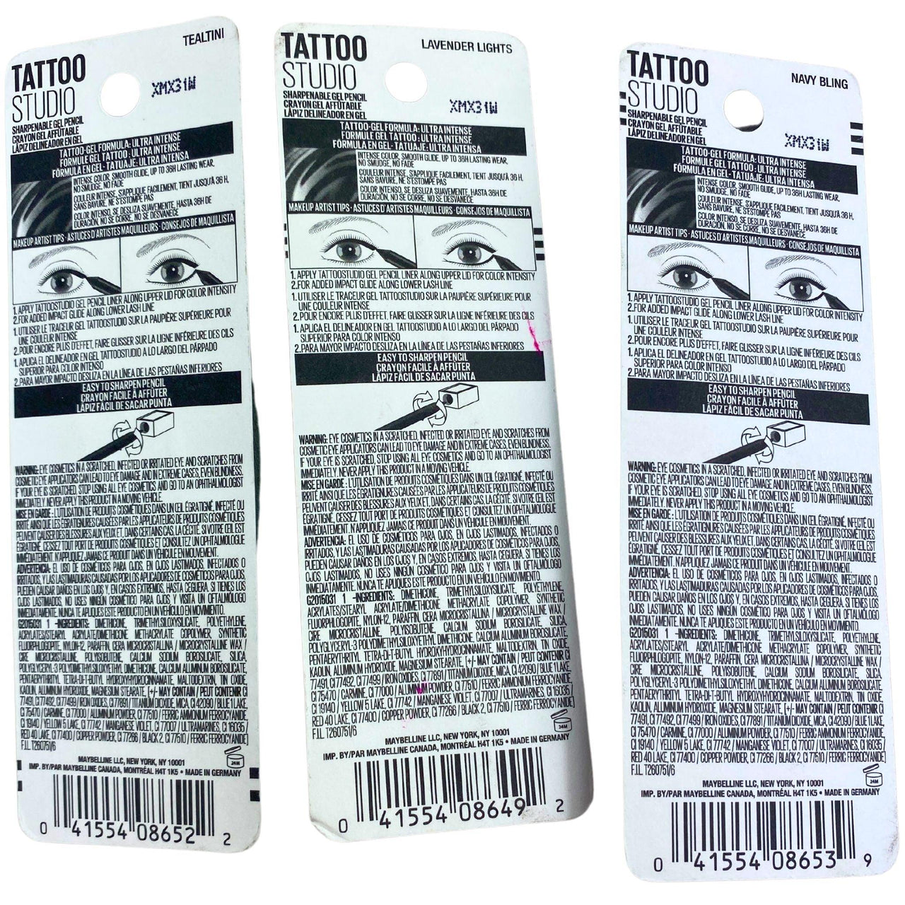 Maybelline Tattoo Studio Limited Edition Waterproof Assorted (50 Pcs Lot) - Discount Wholesalers Inc