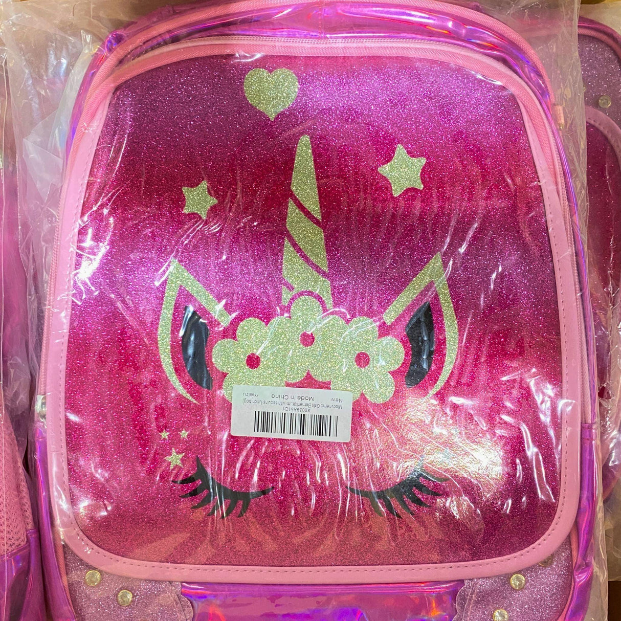 Mloovnemo Girls Elementary with Sequins Lunch Bag (24 Pcs Lot) - Discount Wholesalers Inc