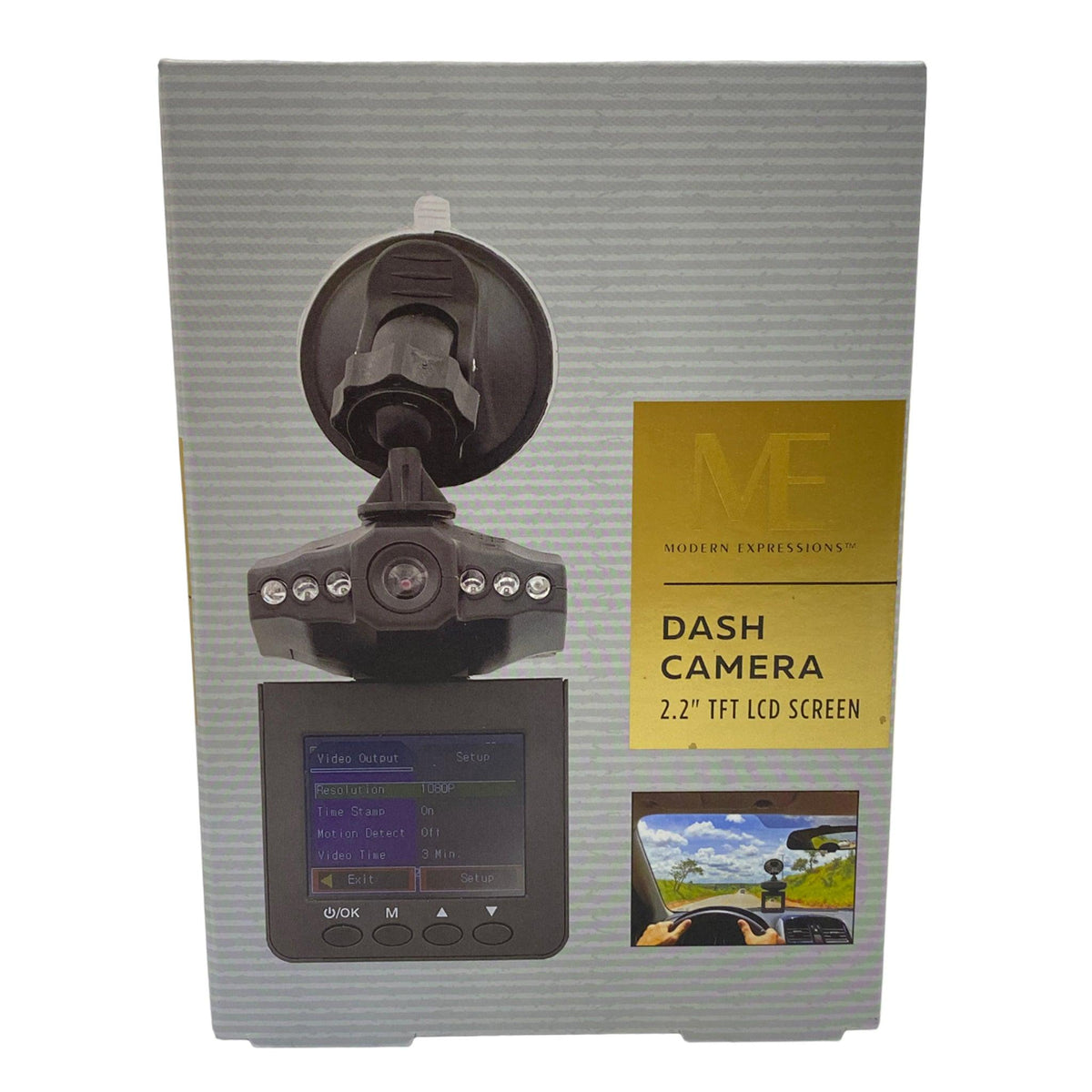 Portable HD Dash Cam w/ 2.5 LCD Monitor