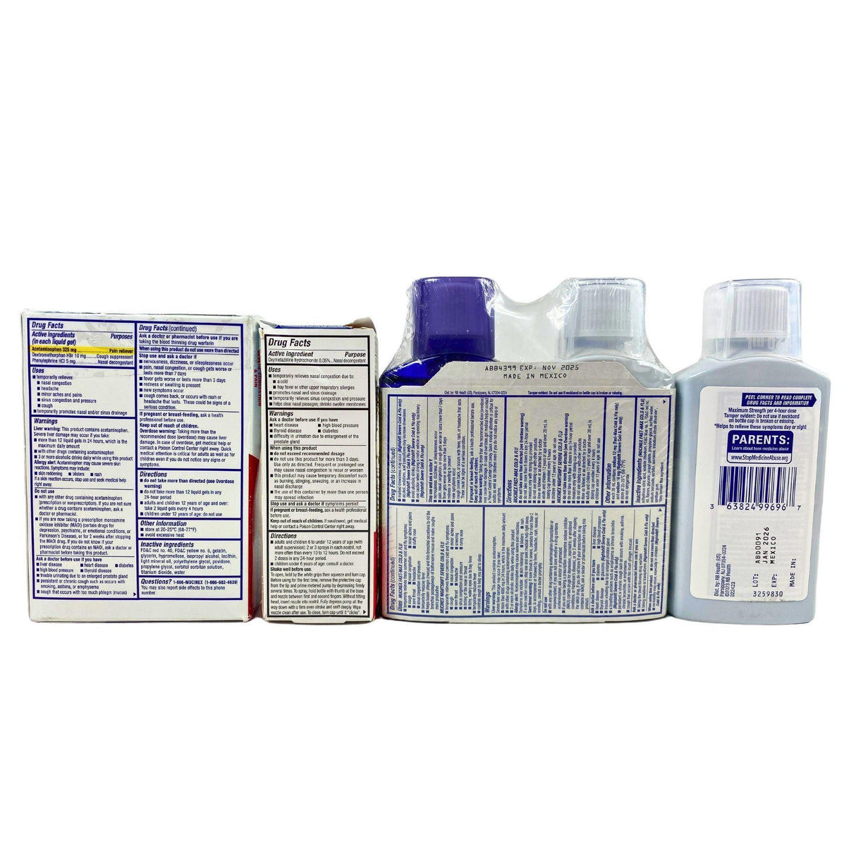 Mucinex Assorted Mix Includes Cough Syrups,Nasal Spray (44 Pcs Lot) - Discount Wholesalers Inc