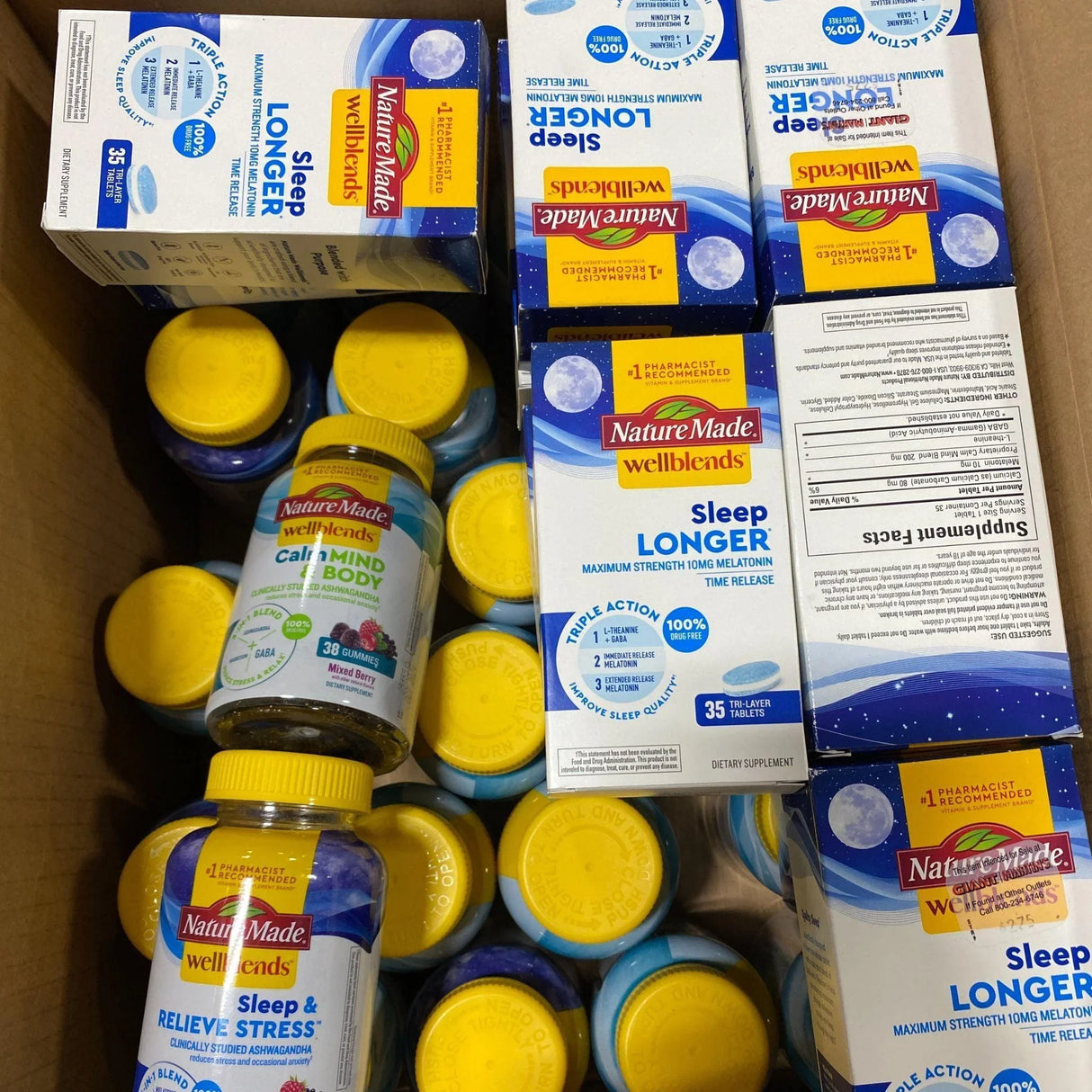 Nature Made Well Blends Sleep & Relieve Stree , Calm Mind & Body + Sleep Longer ( 35 Pcs Lot) - Discount Wholesalers Inc